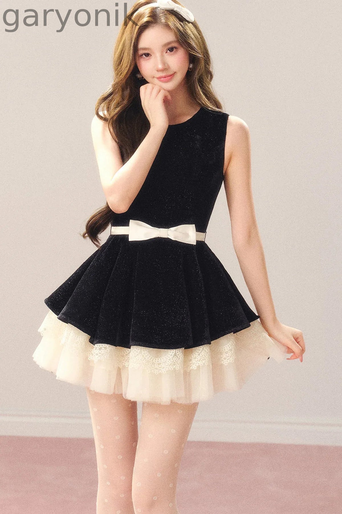 Shimmering Hepburn Style Velvet Princess Dress