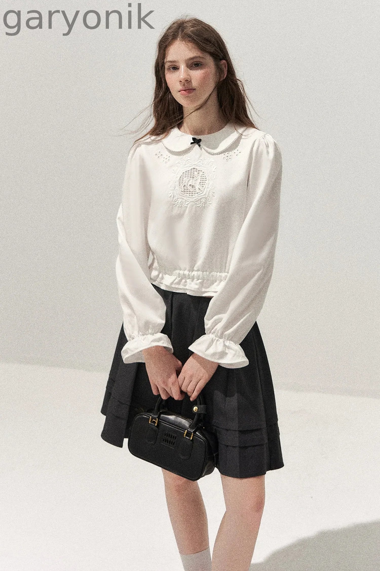 Lyocell Deer Collar Blouse