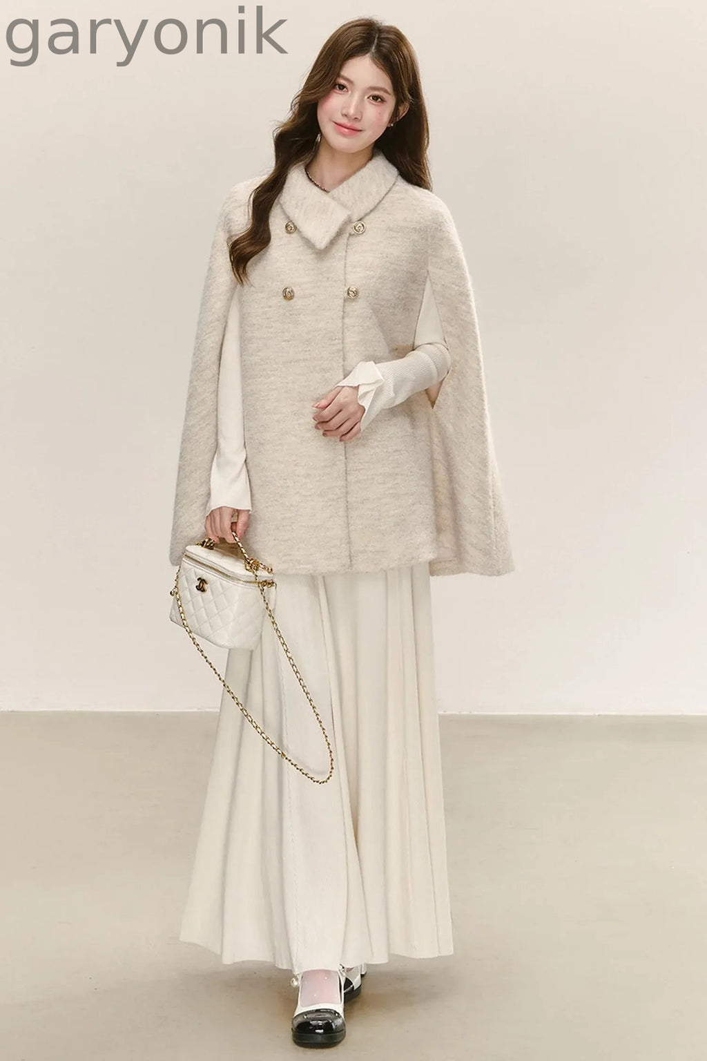 Woolen Cape Shawl Coat