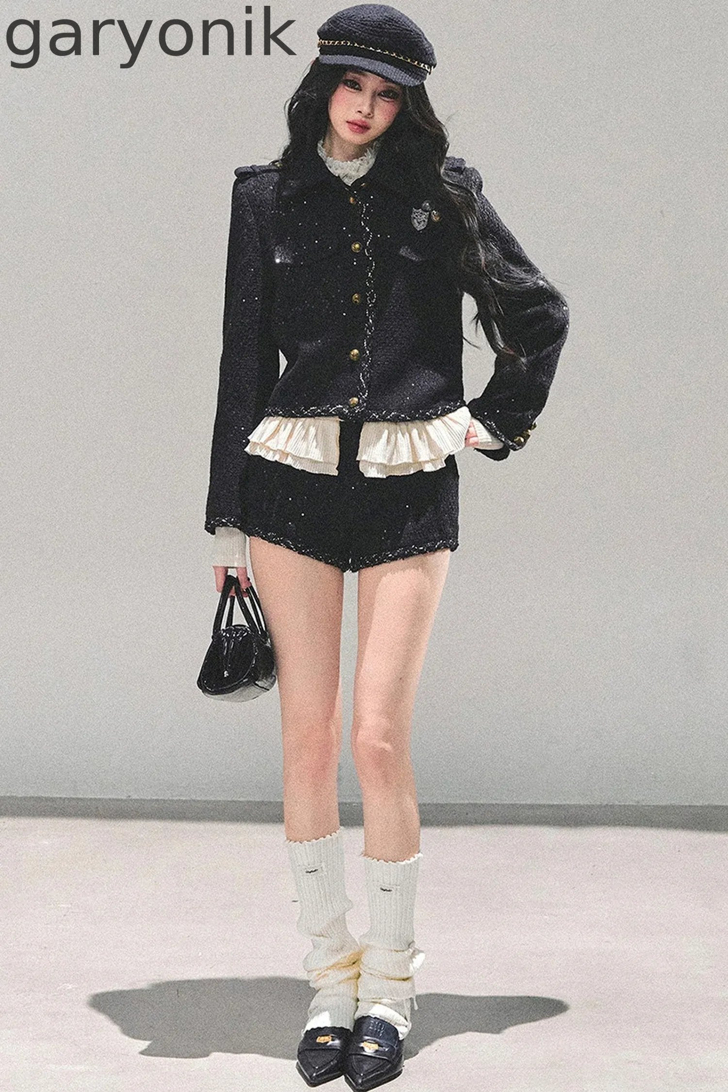 Tweed Style Rich Girl Three-Piece Set-Up