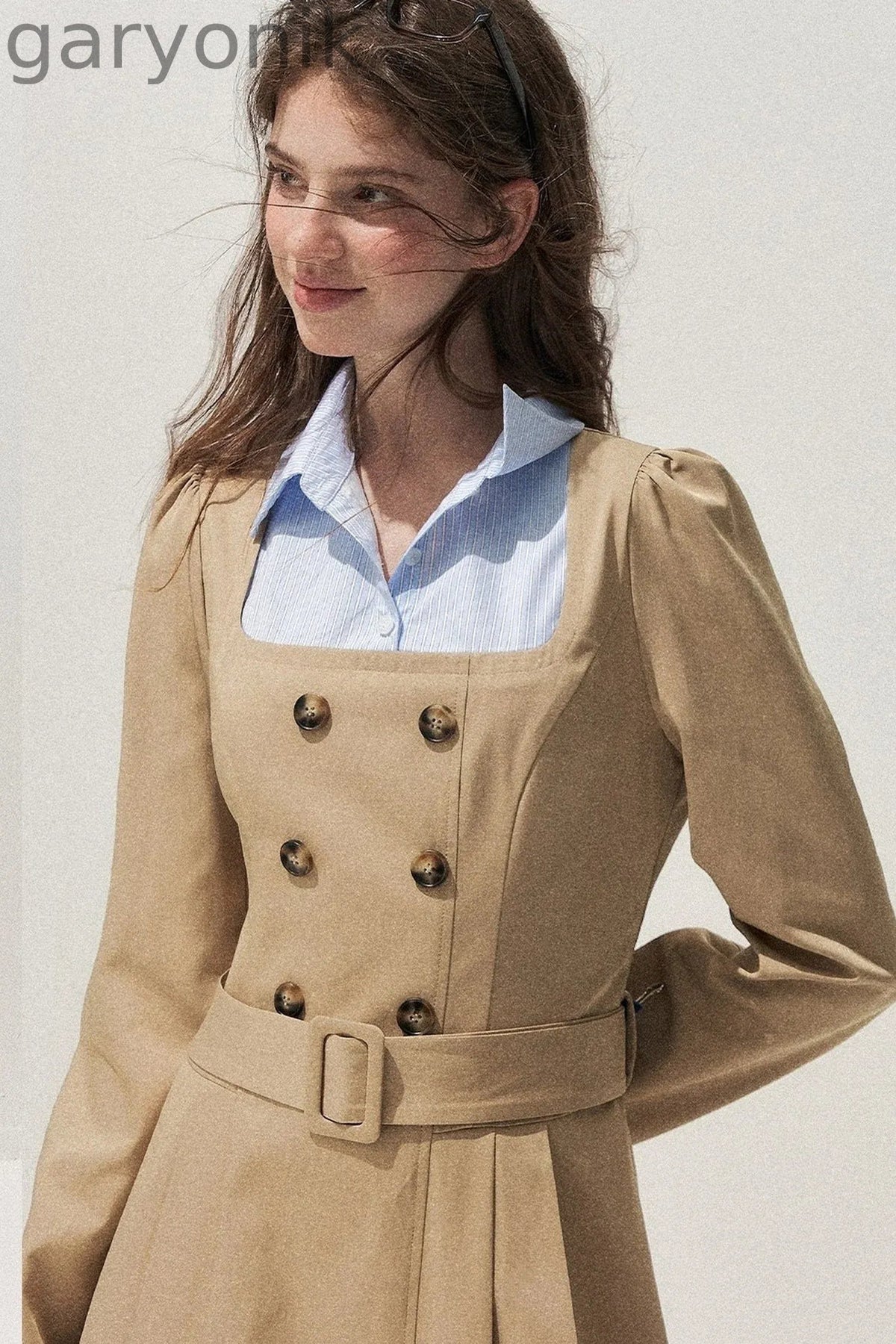 Retro Two-Piece Trench Dress