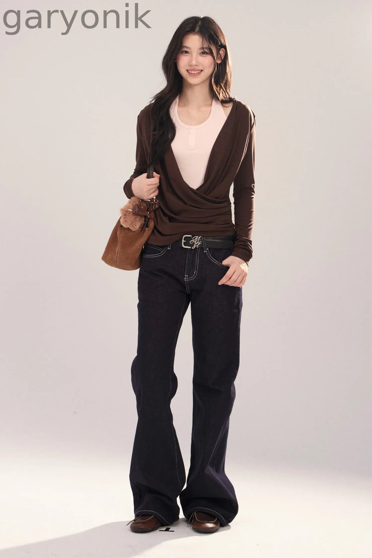 Layered-Look Long-Sleeve Top
