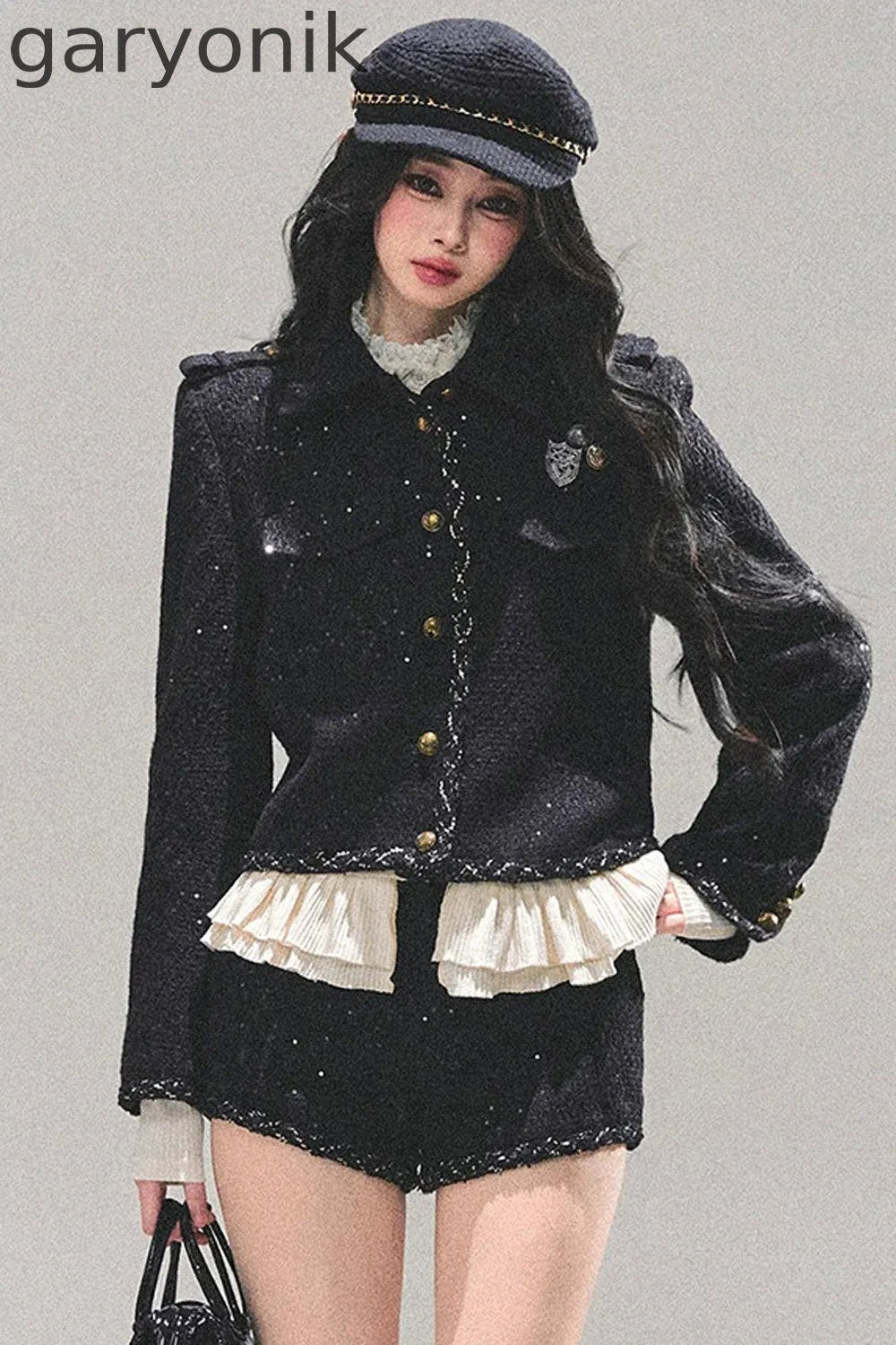 Tweed Style Rich Girl Three-Piece Set-Up