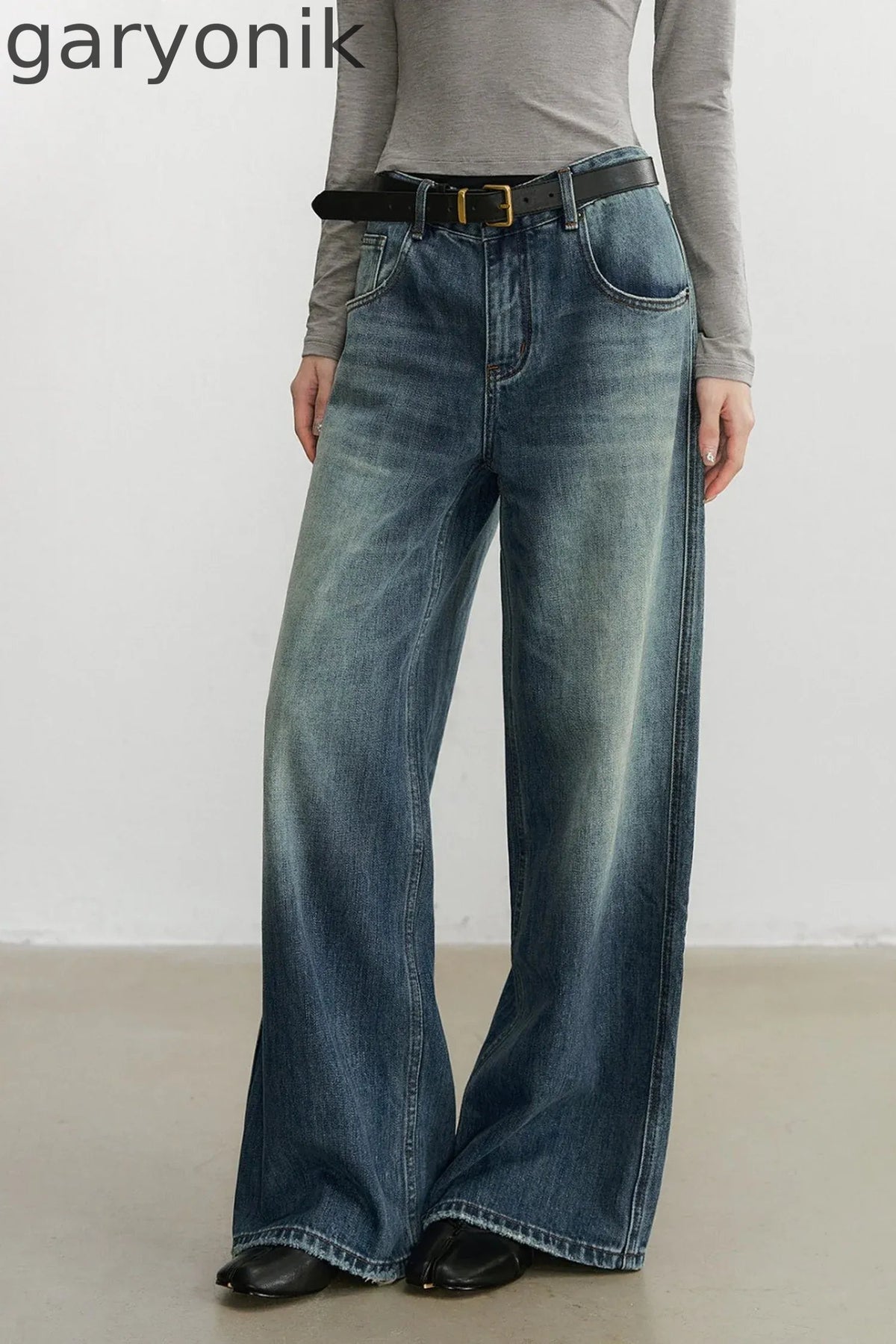 Vintage Washed Denim Pants