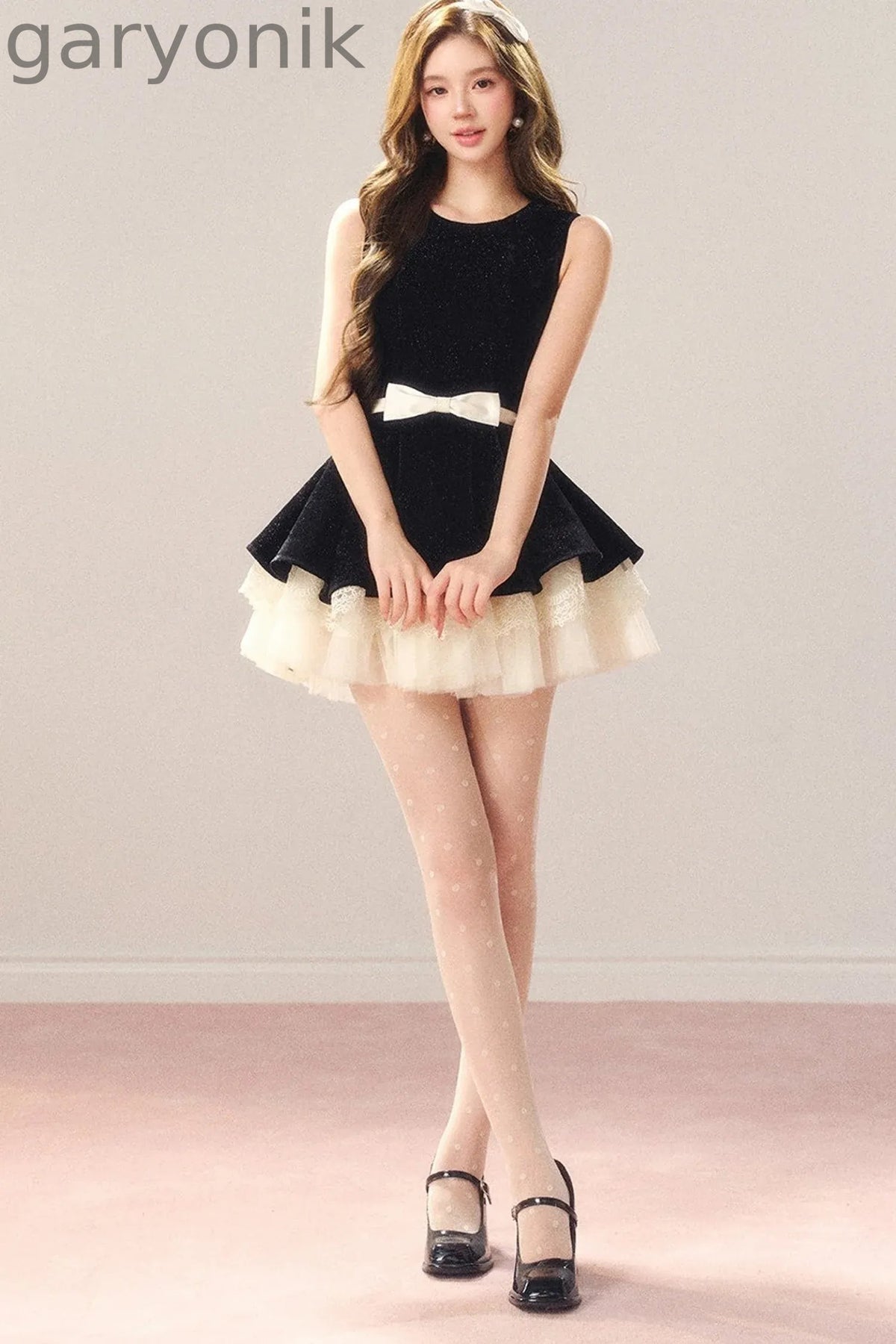 Shimmering Hepburn Style Velvet Princess Dress