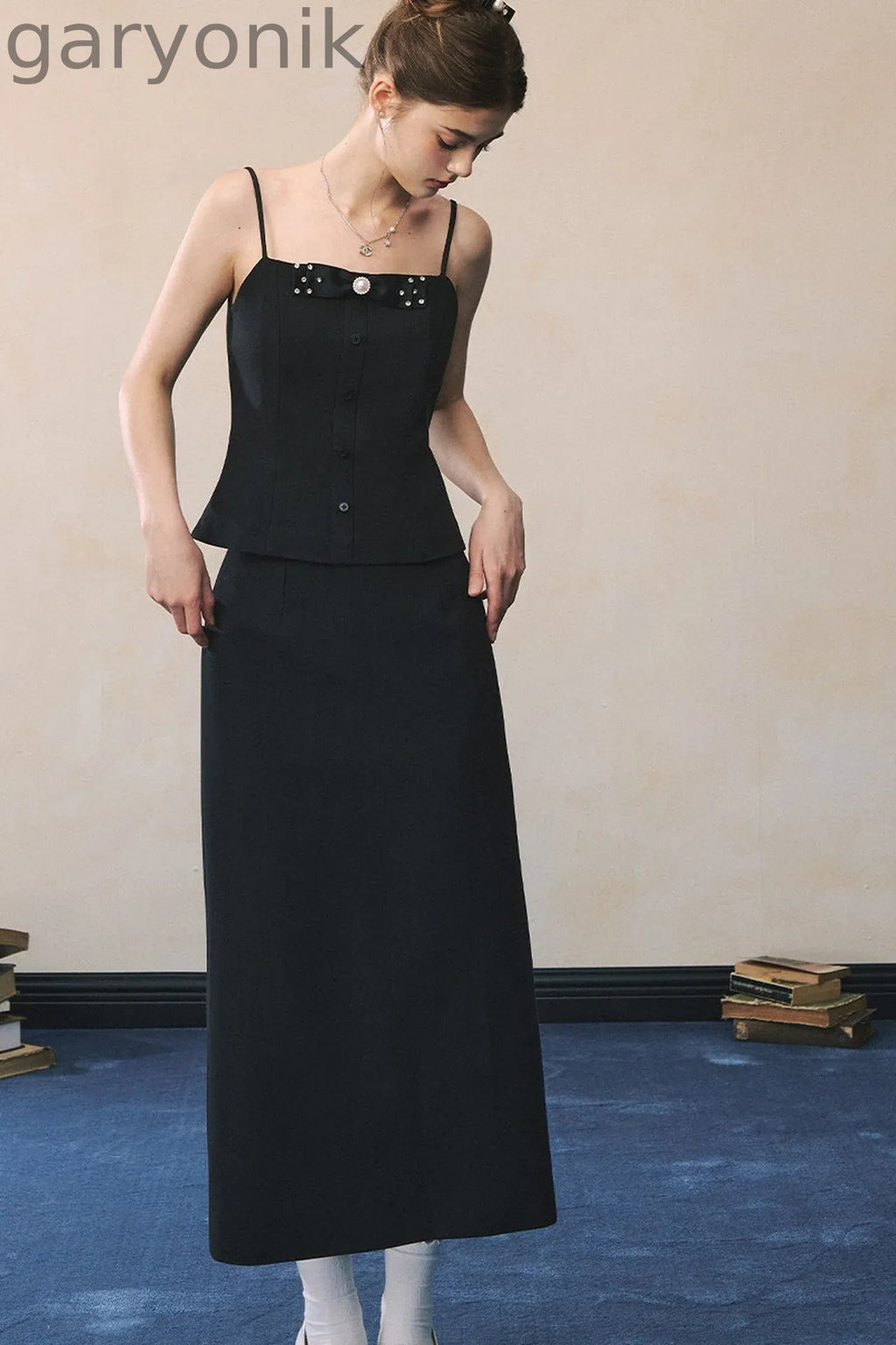 Elegant Black Suit with Waistcoat Blazer Set-Up