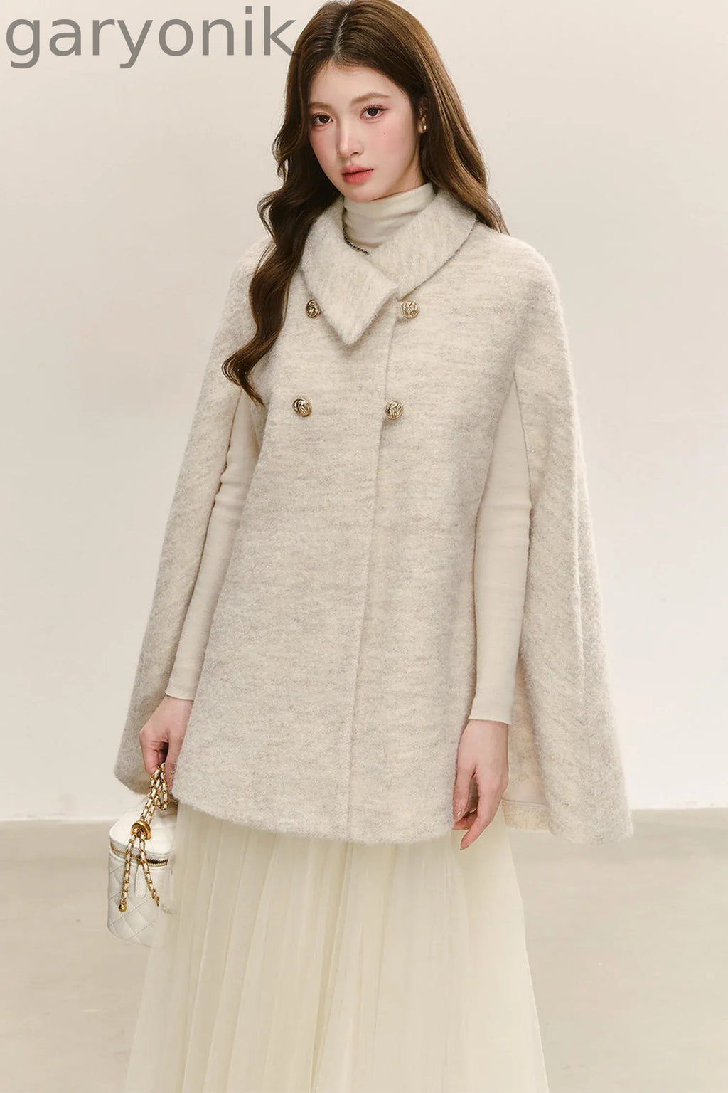 Woolen Cape Shawl Coat