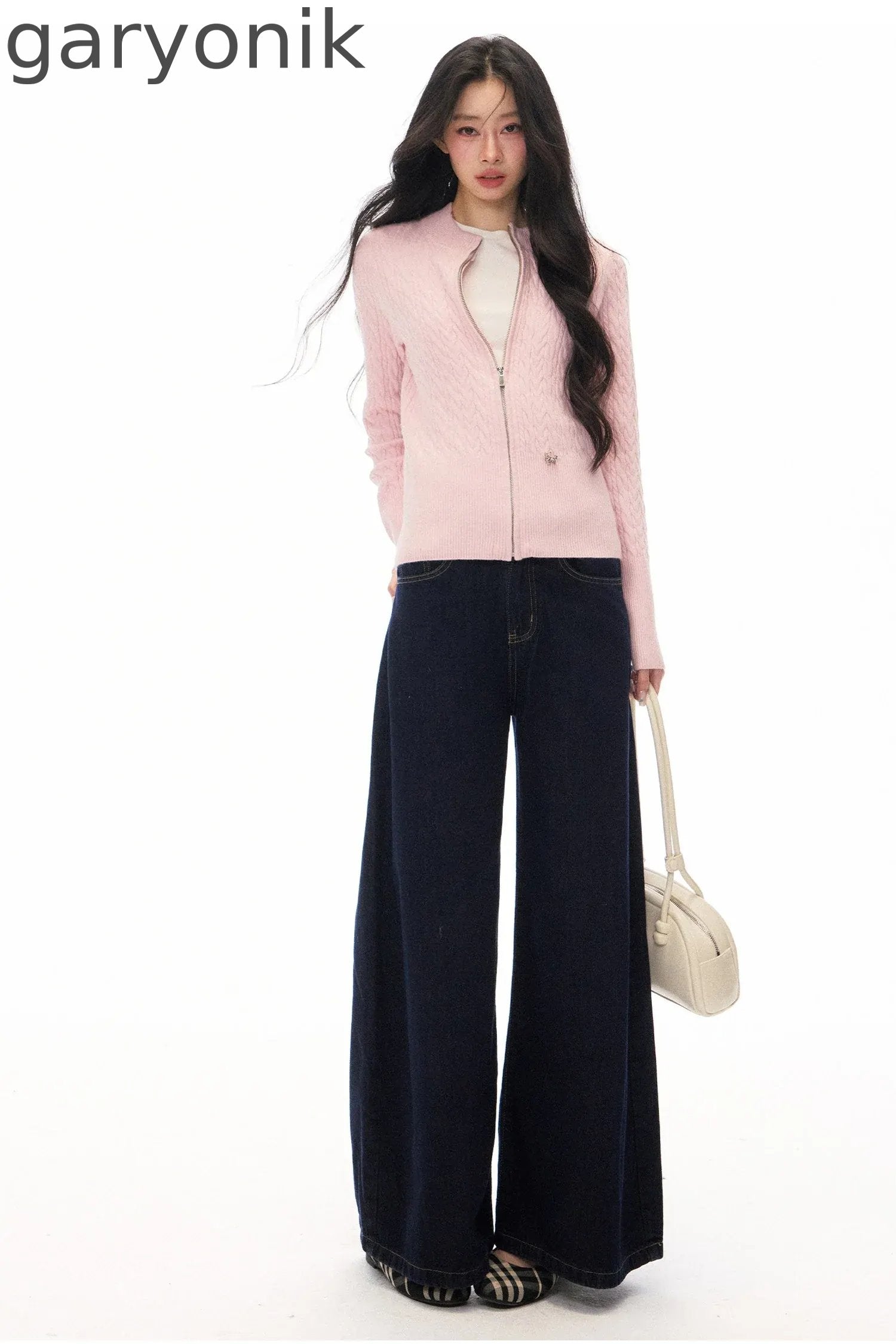 Long Sleeve Knitted Cardigan and Pants Set-Up