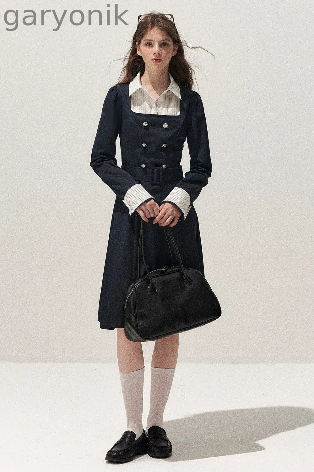Retro Two-Piece Trench Dress
