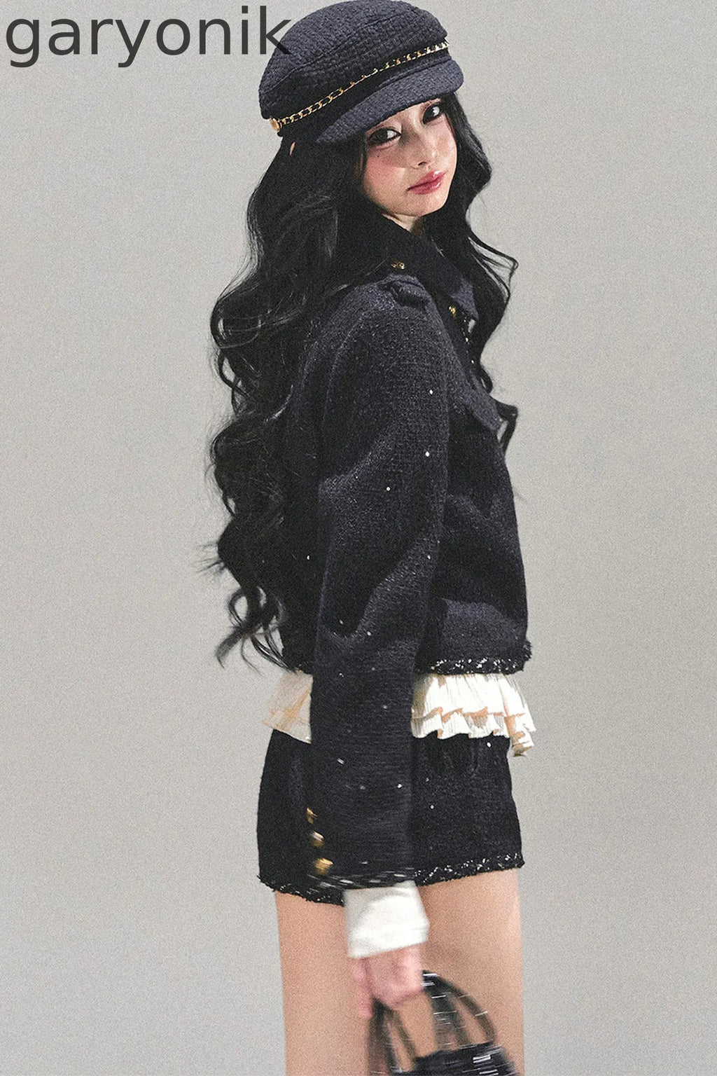 Tweed Style Rich Girl Three-Piece Set-Up