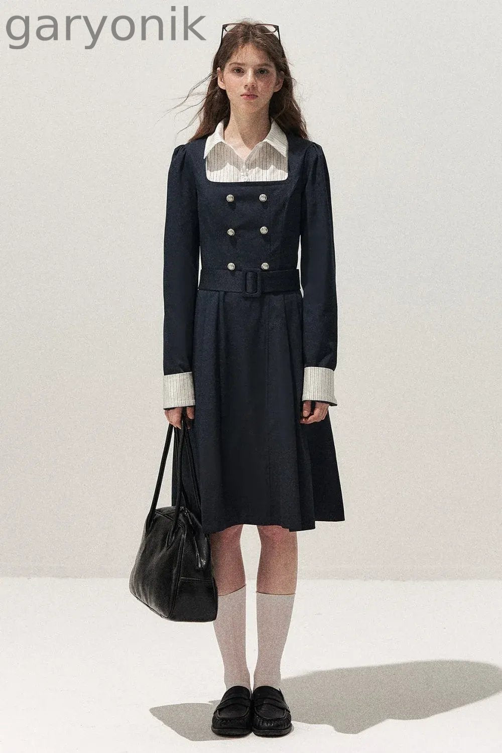 Retro Two-Piece Trench Dress