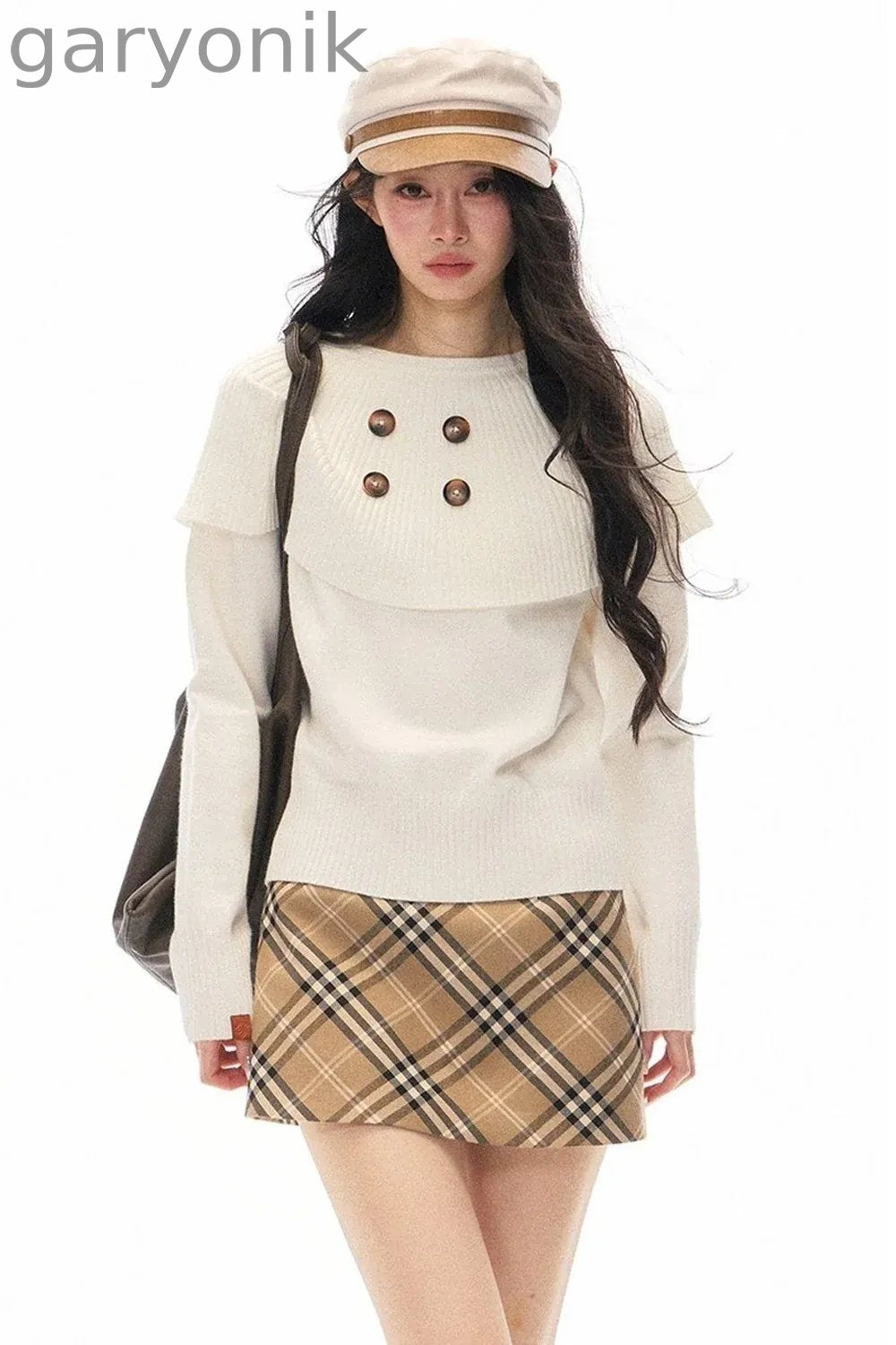 Skirt and Shawl Knit Top Set-Up