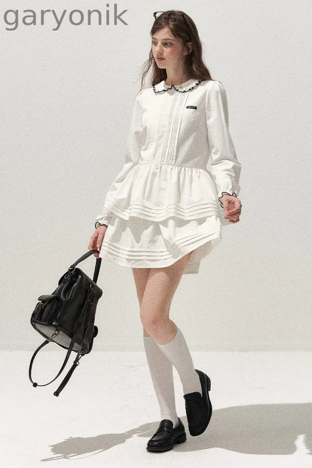 Tuck Pleated Cake Dress