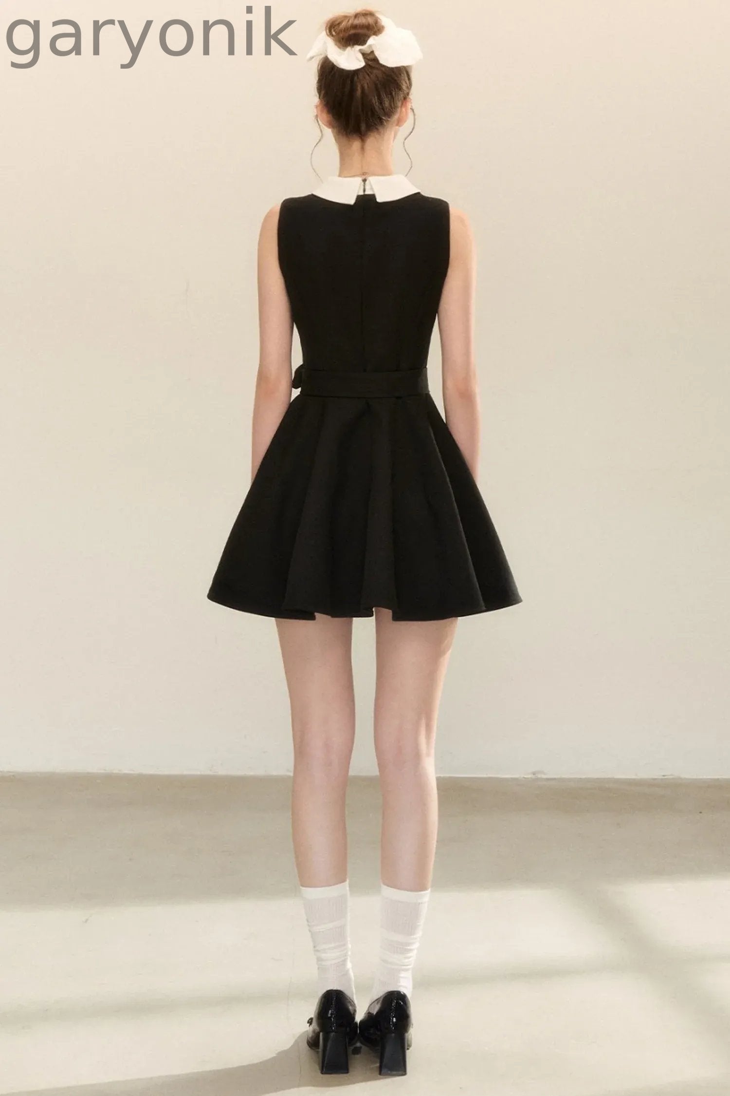 Hepburn Style Tie Waist Dress