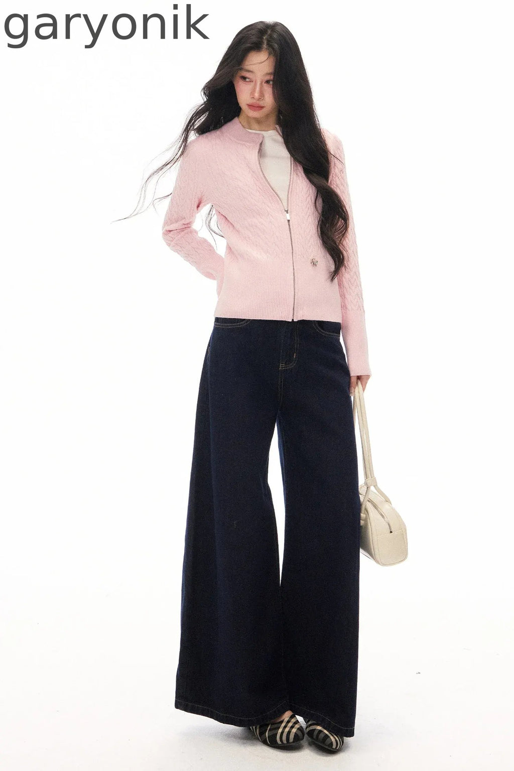 Long Sleeve Knitted Cardigan and Pants Set-Up