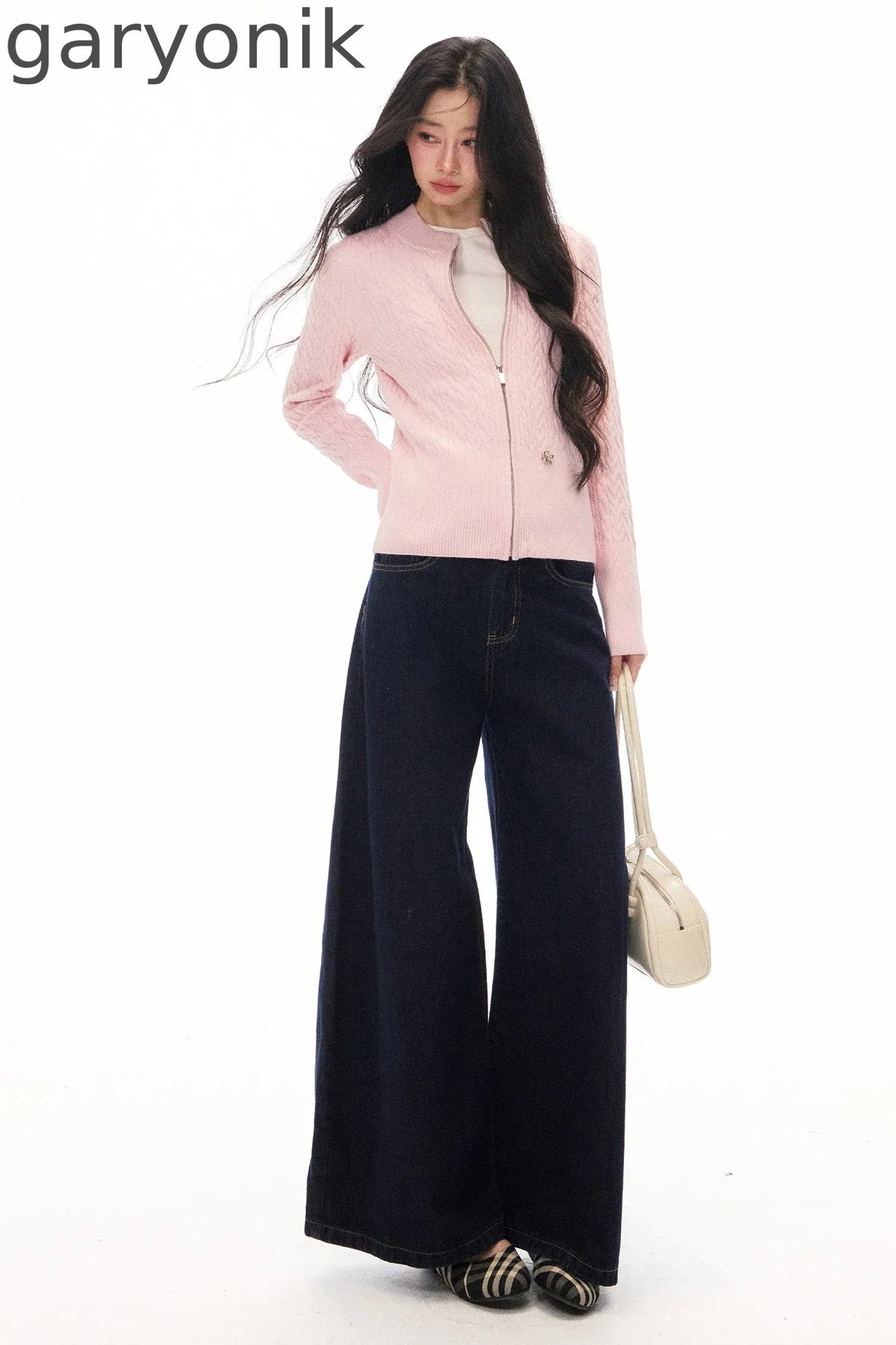 Long Sleeve Knitted Cardigan and Pants Set-Up