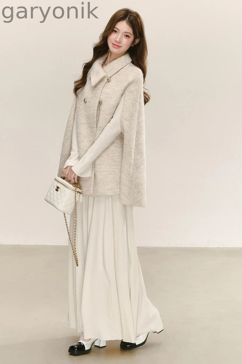 Woolen Cape Shawl Coat