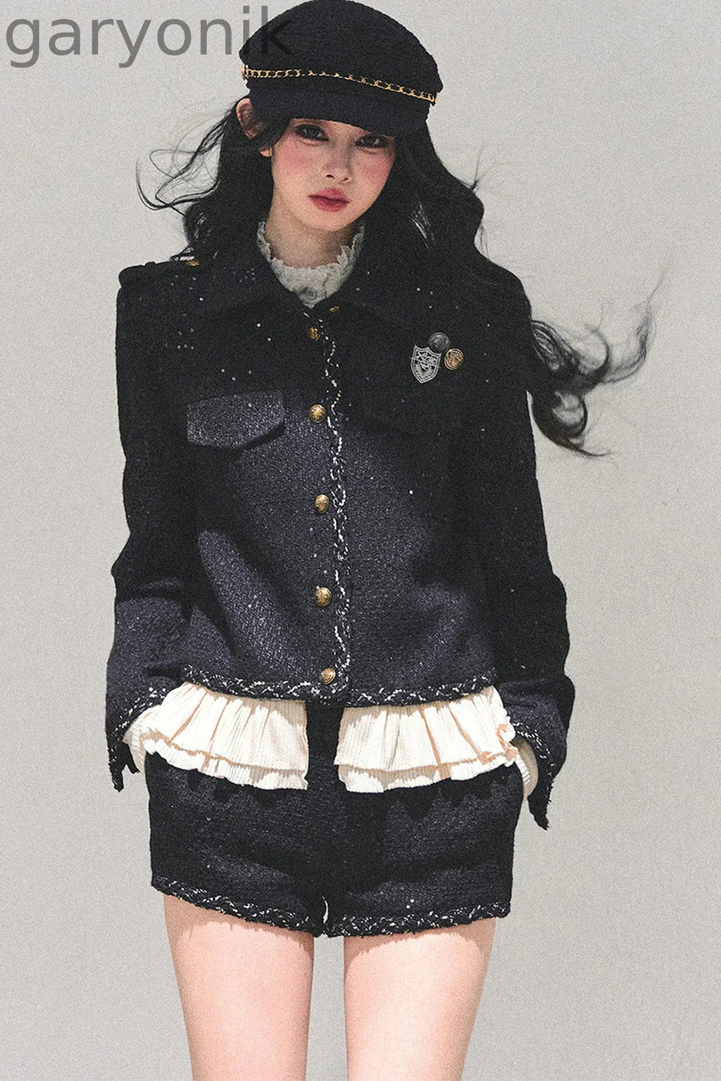 Tweed Style Rich Girl Three-Piece Set-Up
