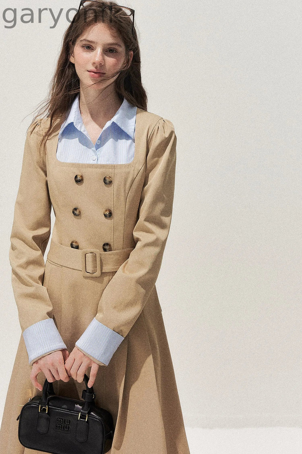 Retro Two-Piece Trench Dress