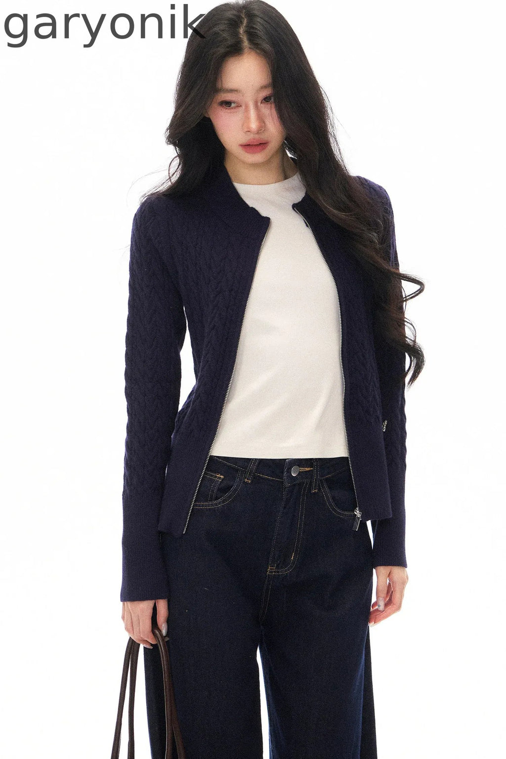 Long Sleeve Knitted Cardigan and Pants Set-Up
