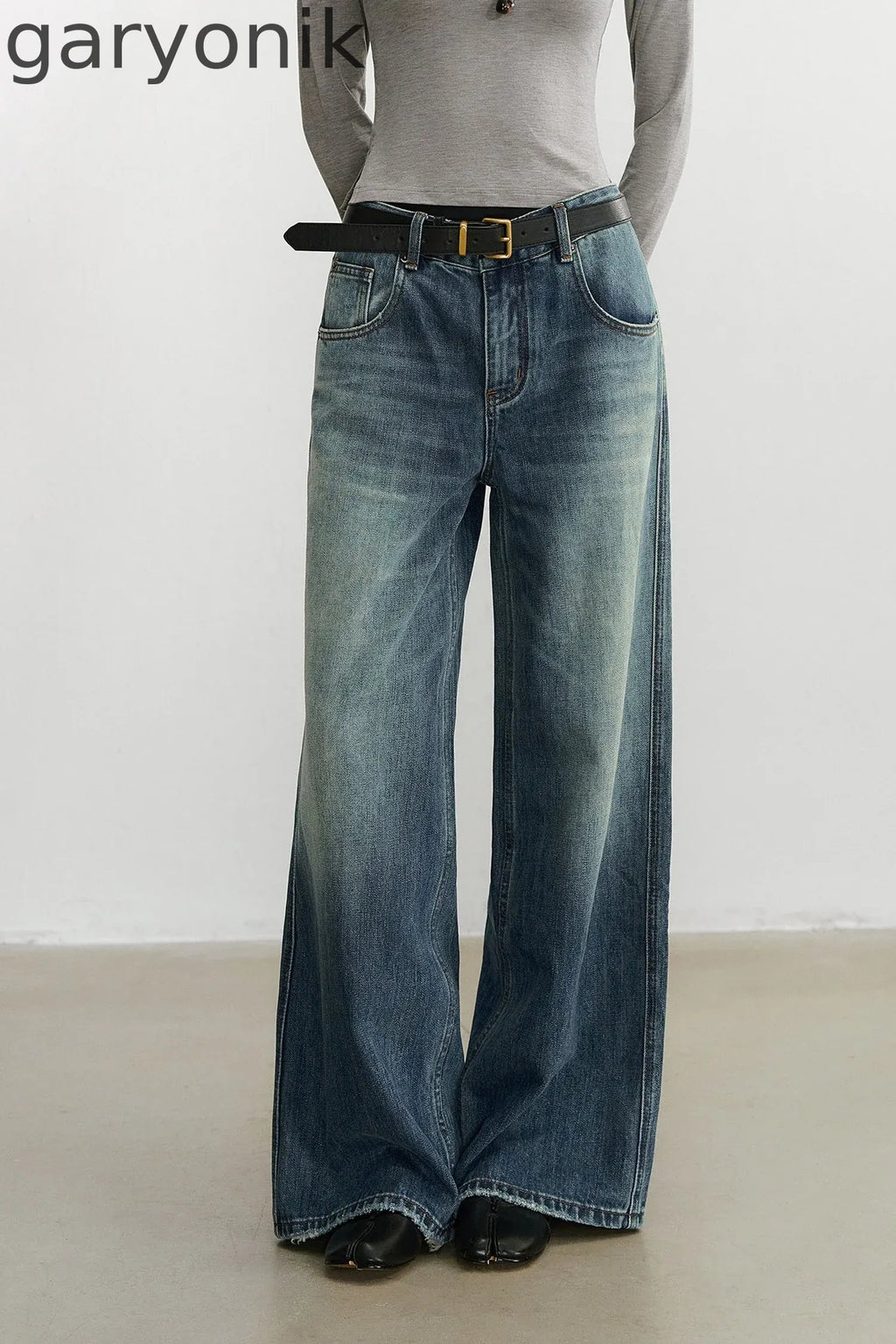 Vintage Washed Denim Pants