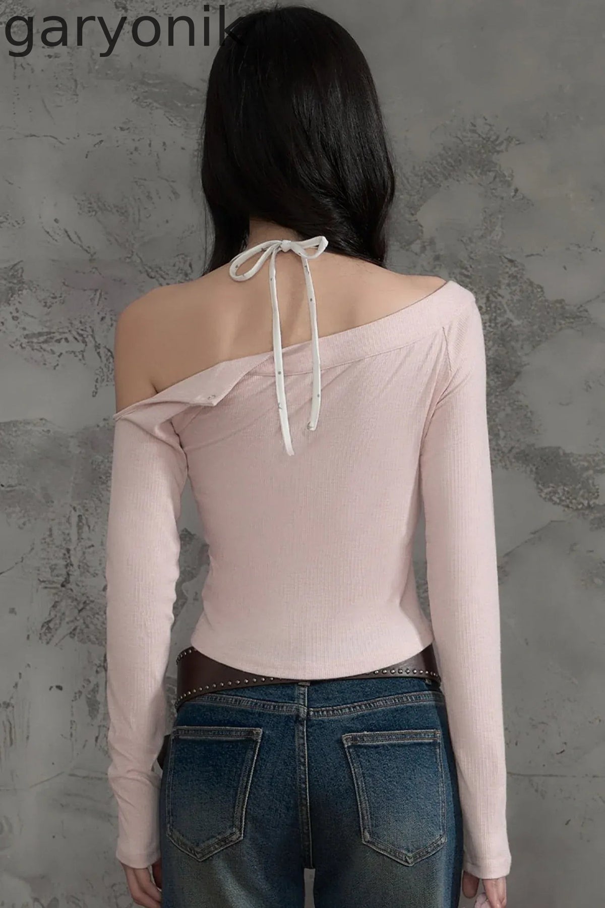 Off-Shoulder Long-Sleeve Top and Pants Set-Up