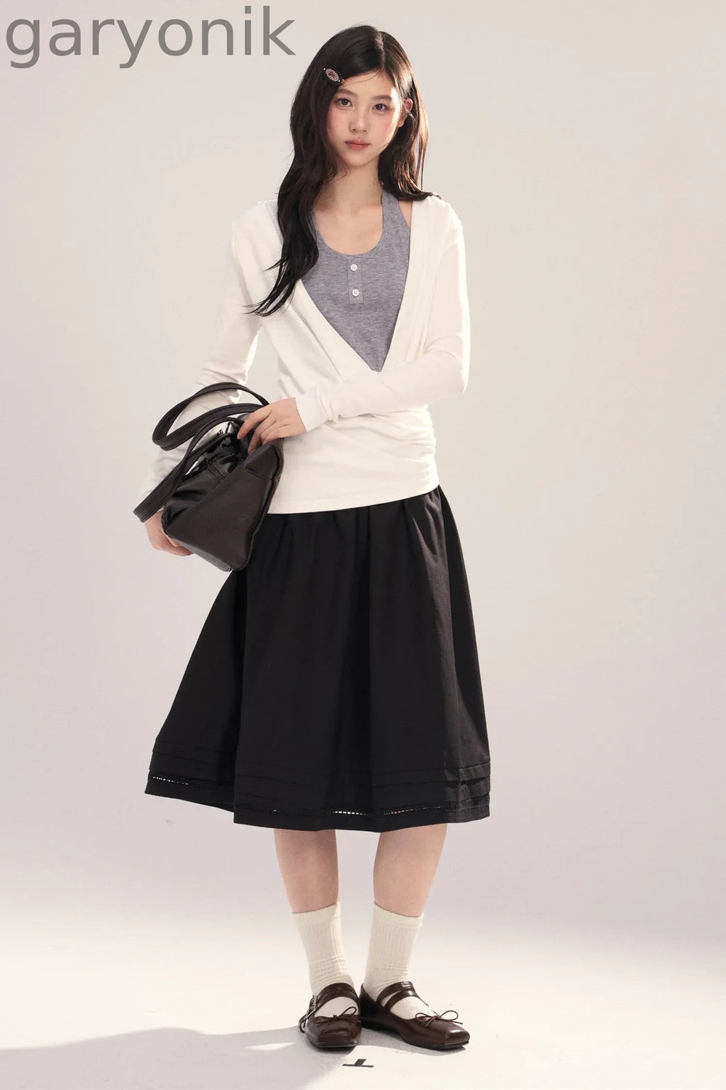 Layered-Look Long-Sleeve Top