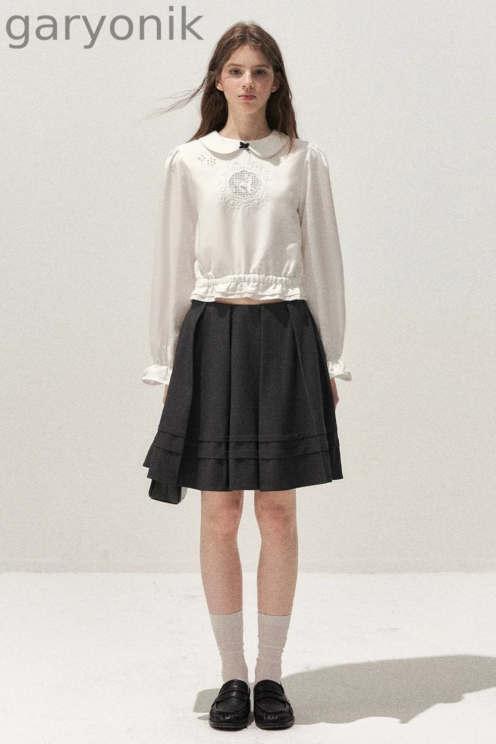 Lyocell Deer Collar Blouse