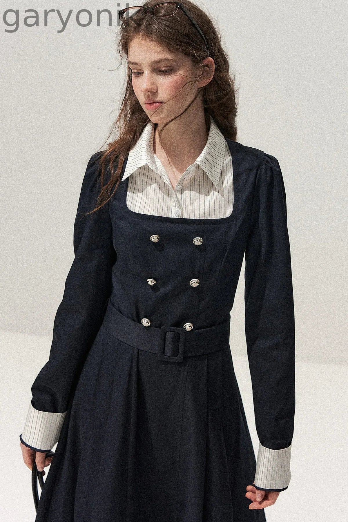 Retro Two-Piece Trench Dress