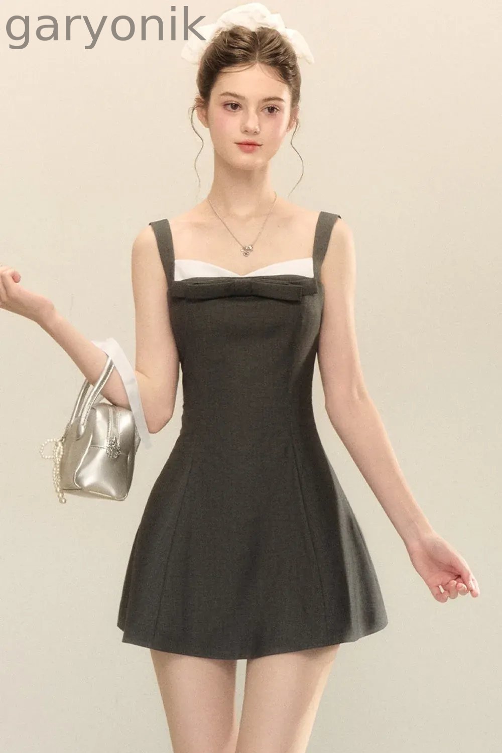 Bow-Knot Suspender Dress