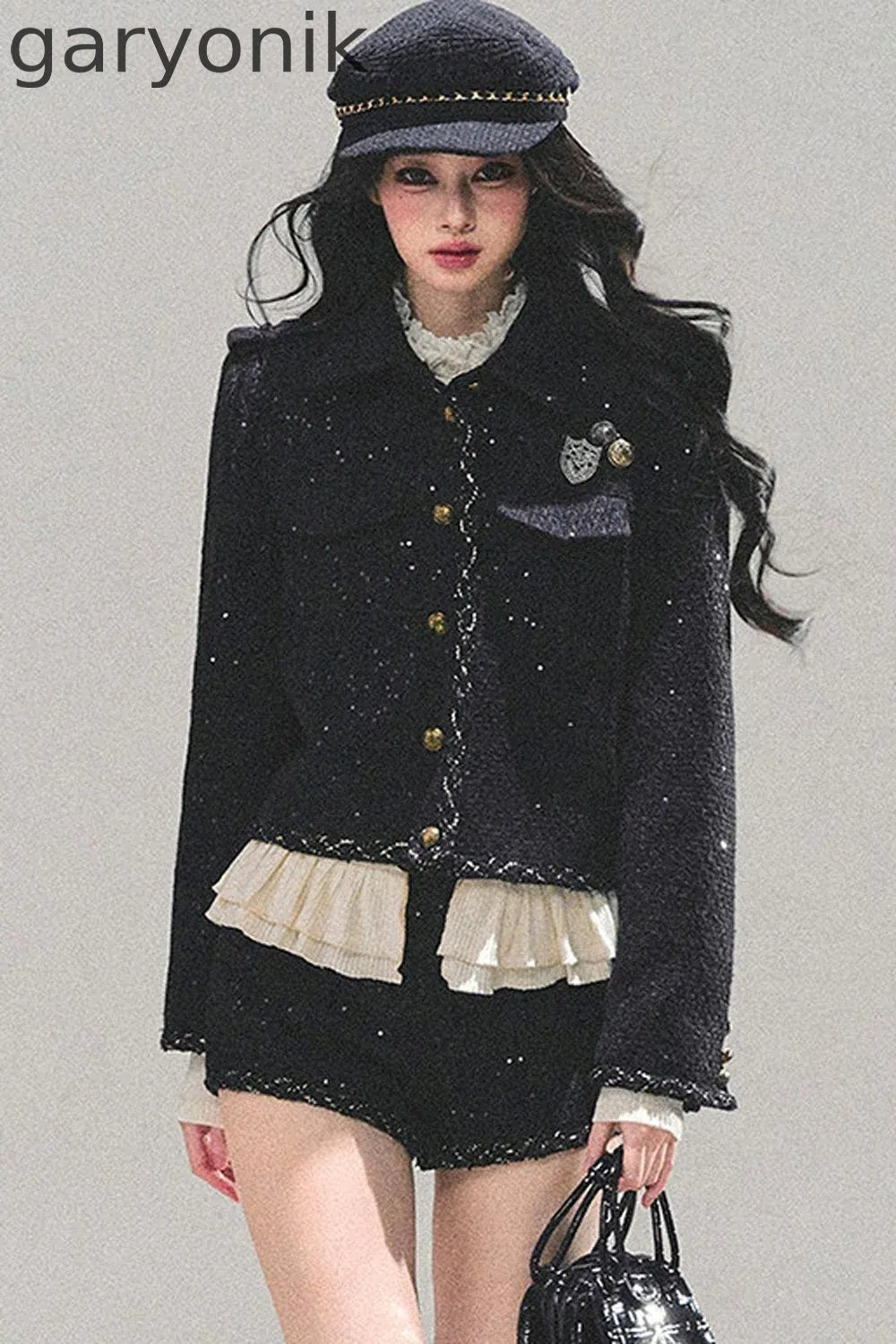 Tweed Style Rich Girl Three-Piece Set-Up