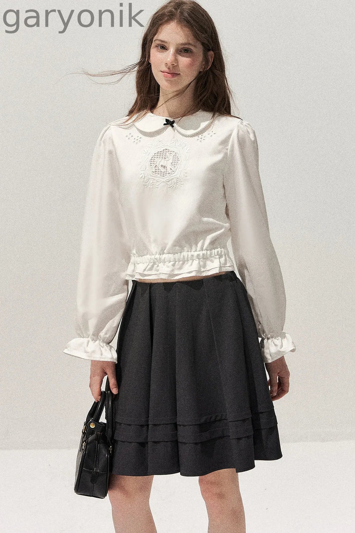 Lyocell Deer Collar Blouse