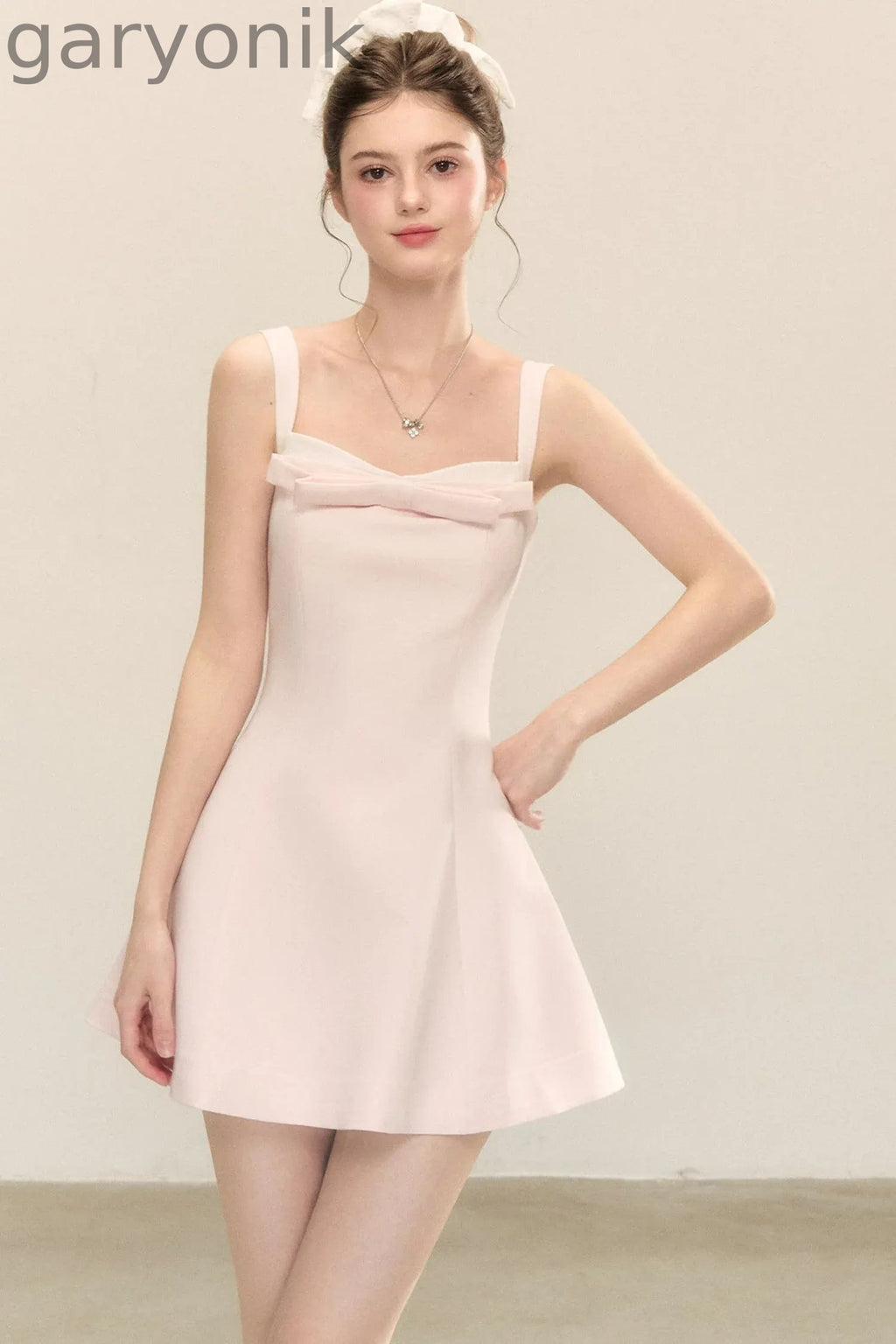Bow-Knot Suspender Dress
