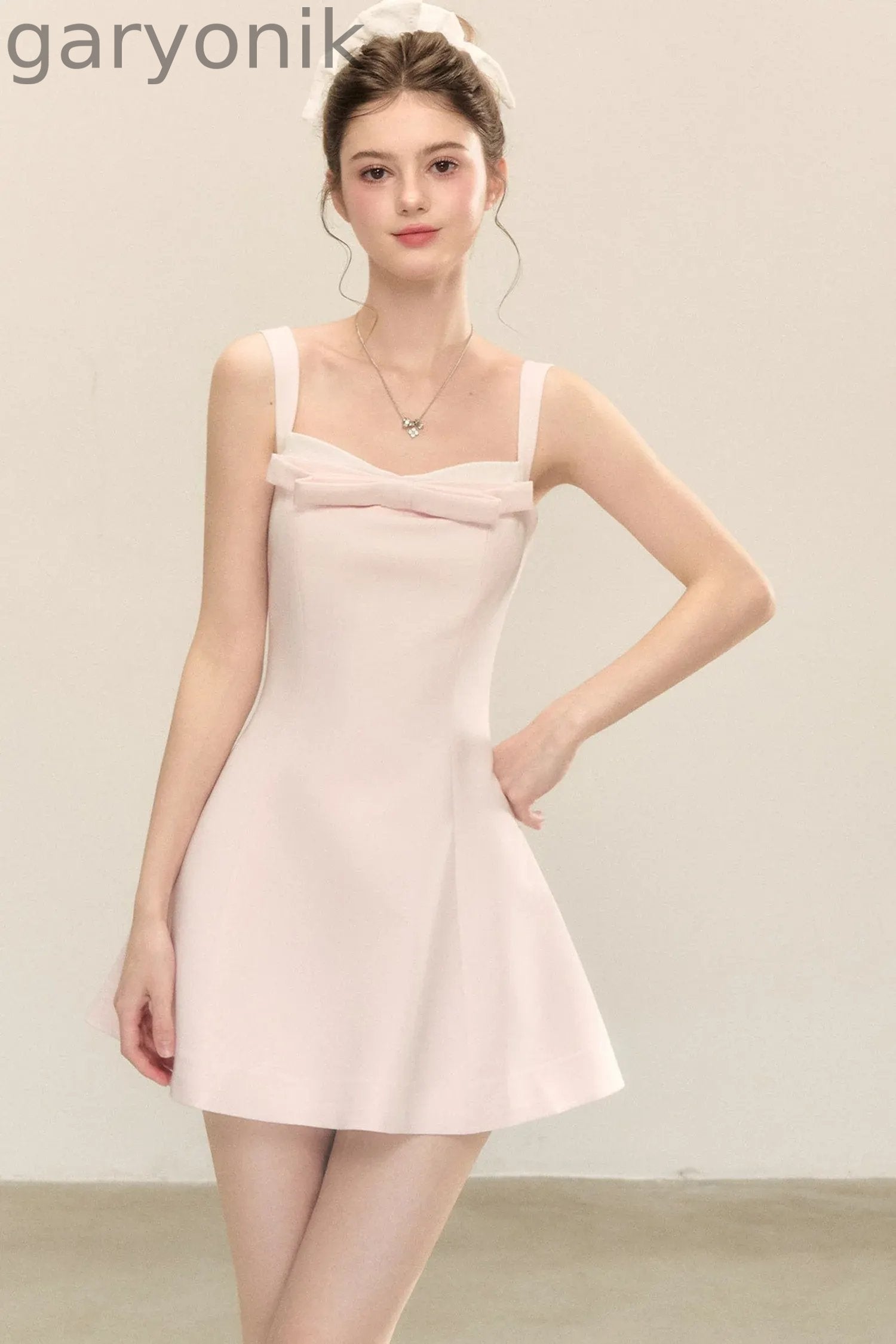 Bow-Knot Suspender Dress