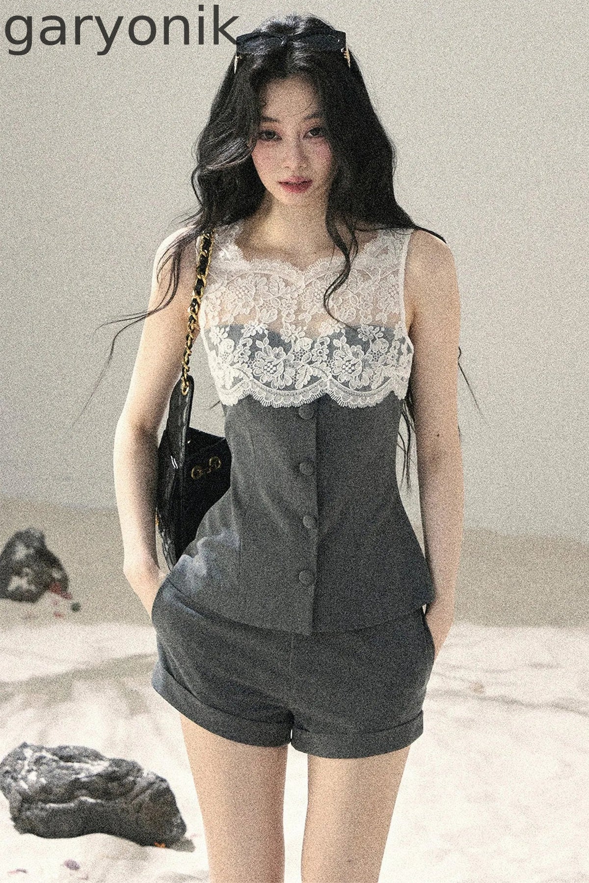 French Lace Top and Shorts Set-Up