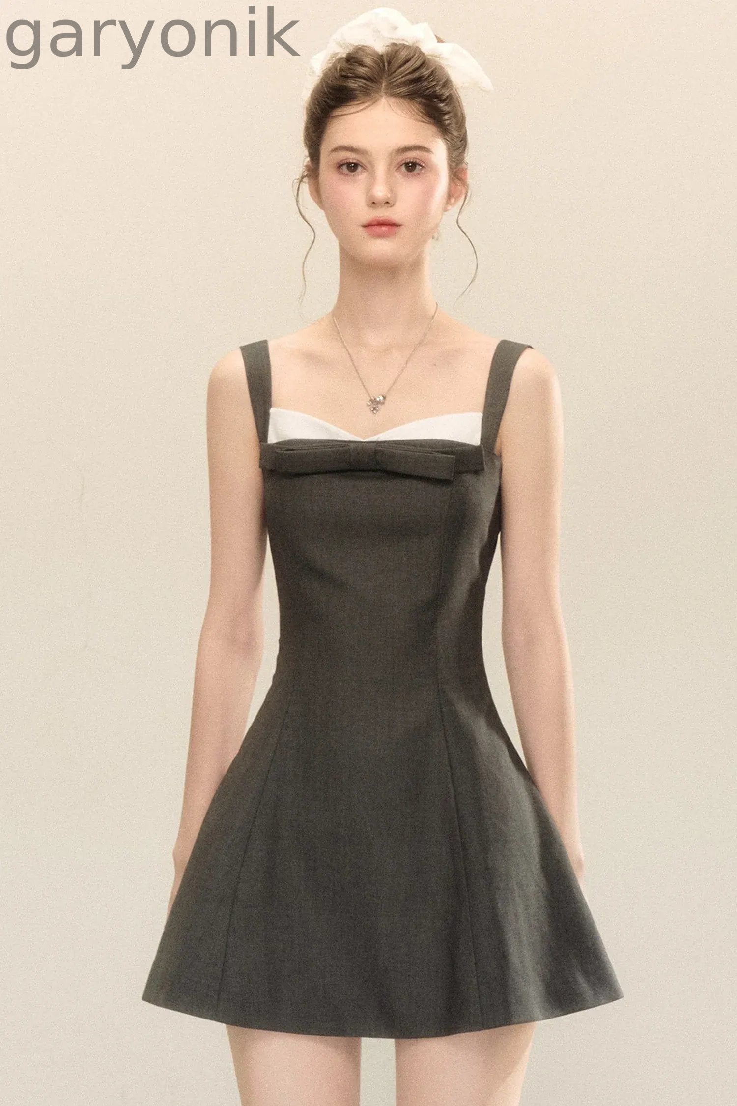 Bow-Knot Suspender Dress