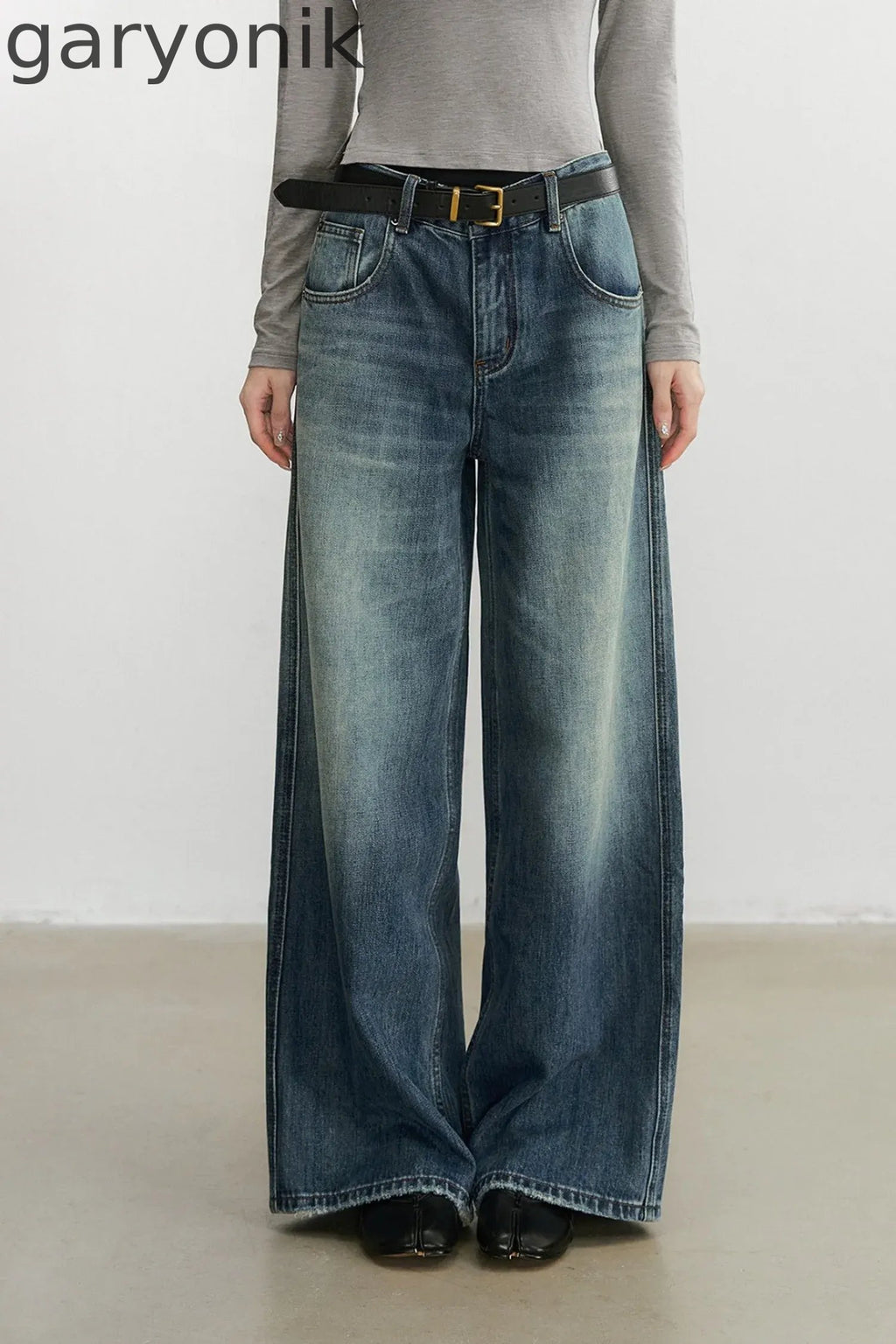 Vintage Washed Denim Pants
