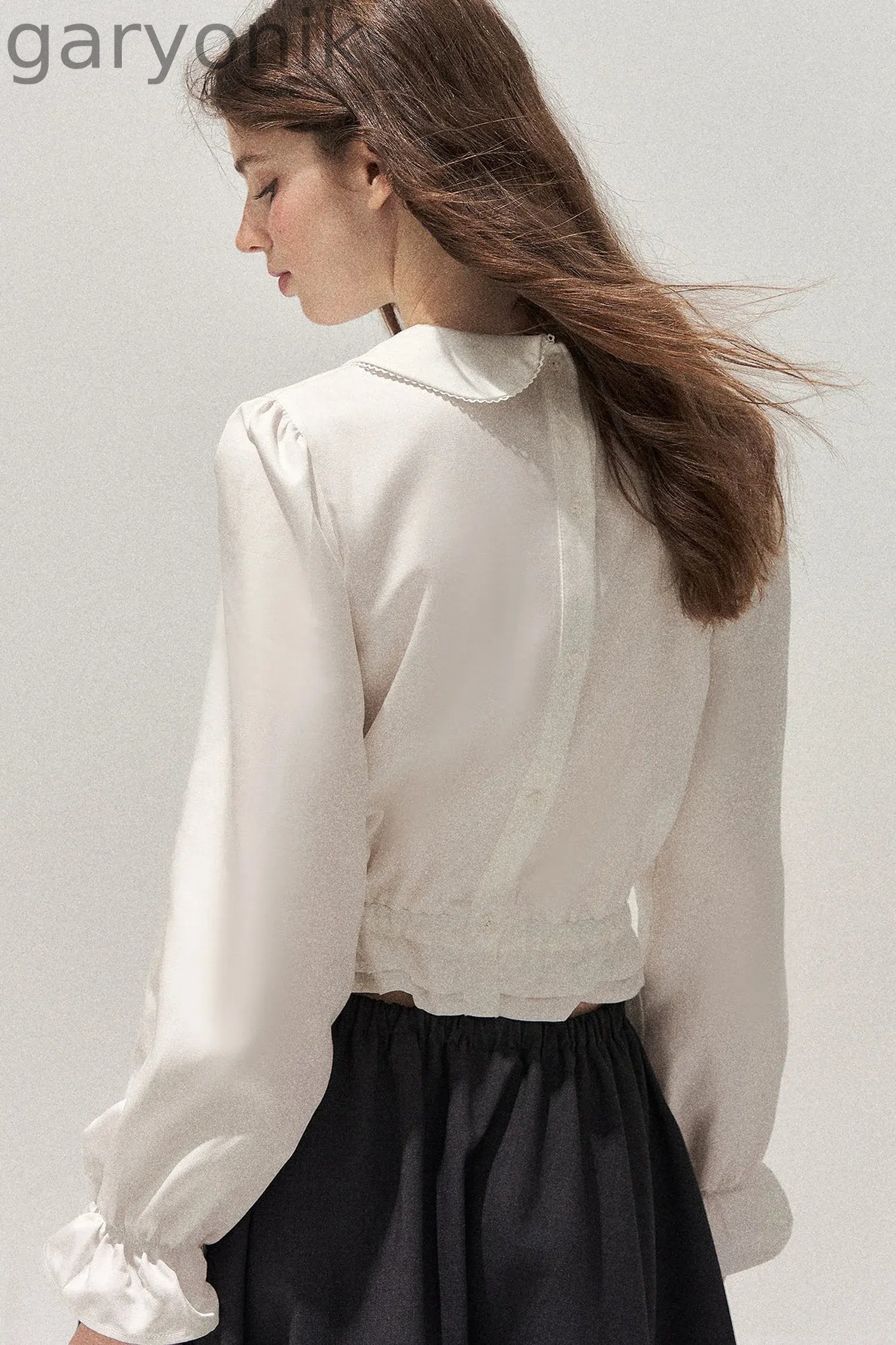 Lyocell Deer Collar Blouse