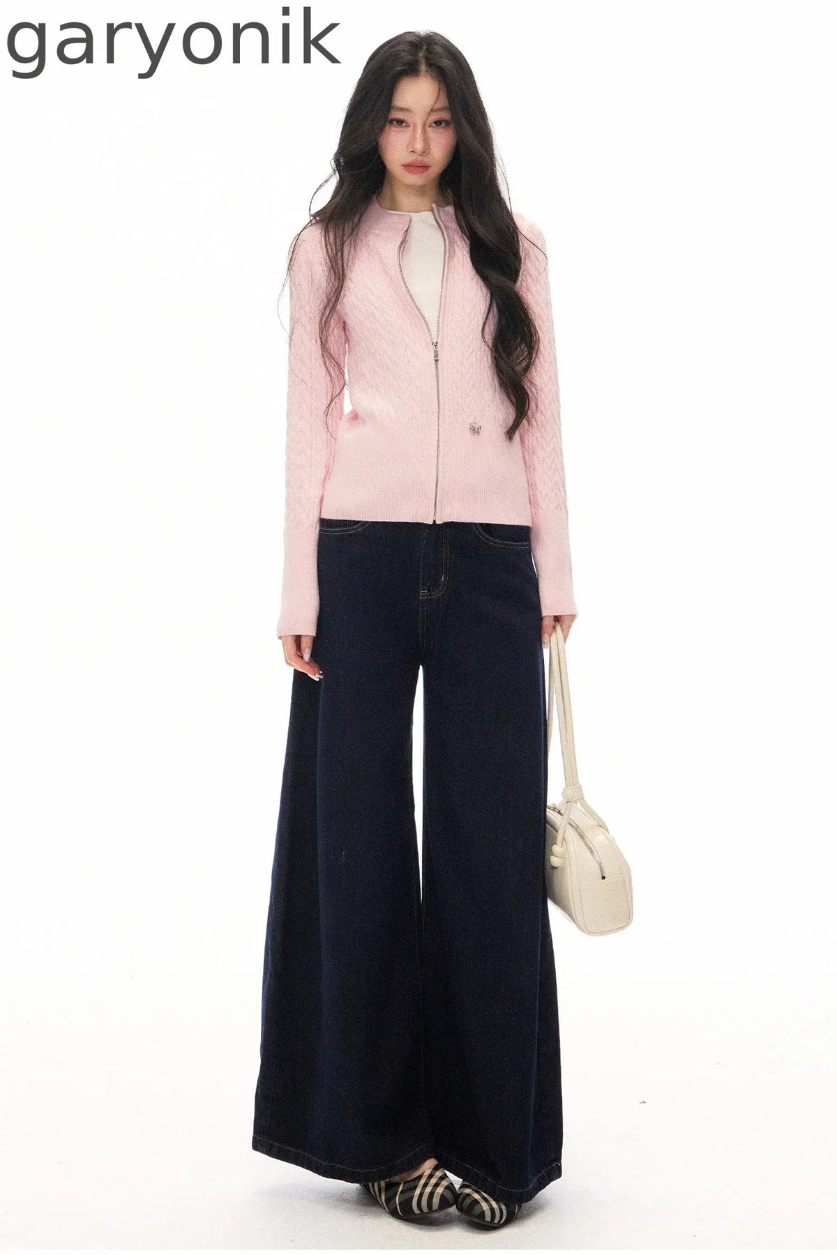 Long Sleeve Knitted Cardigan and Pants Set-Up