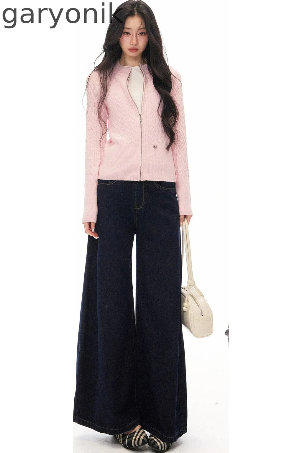 Long Sleeve Knitted Cardigan and Pants Set-Up