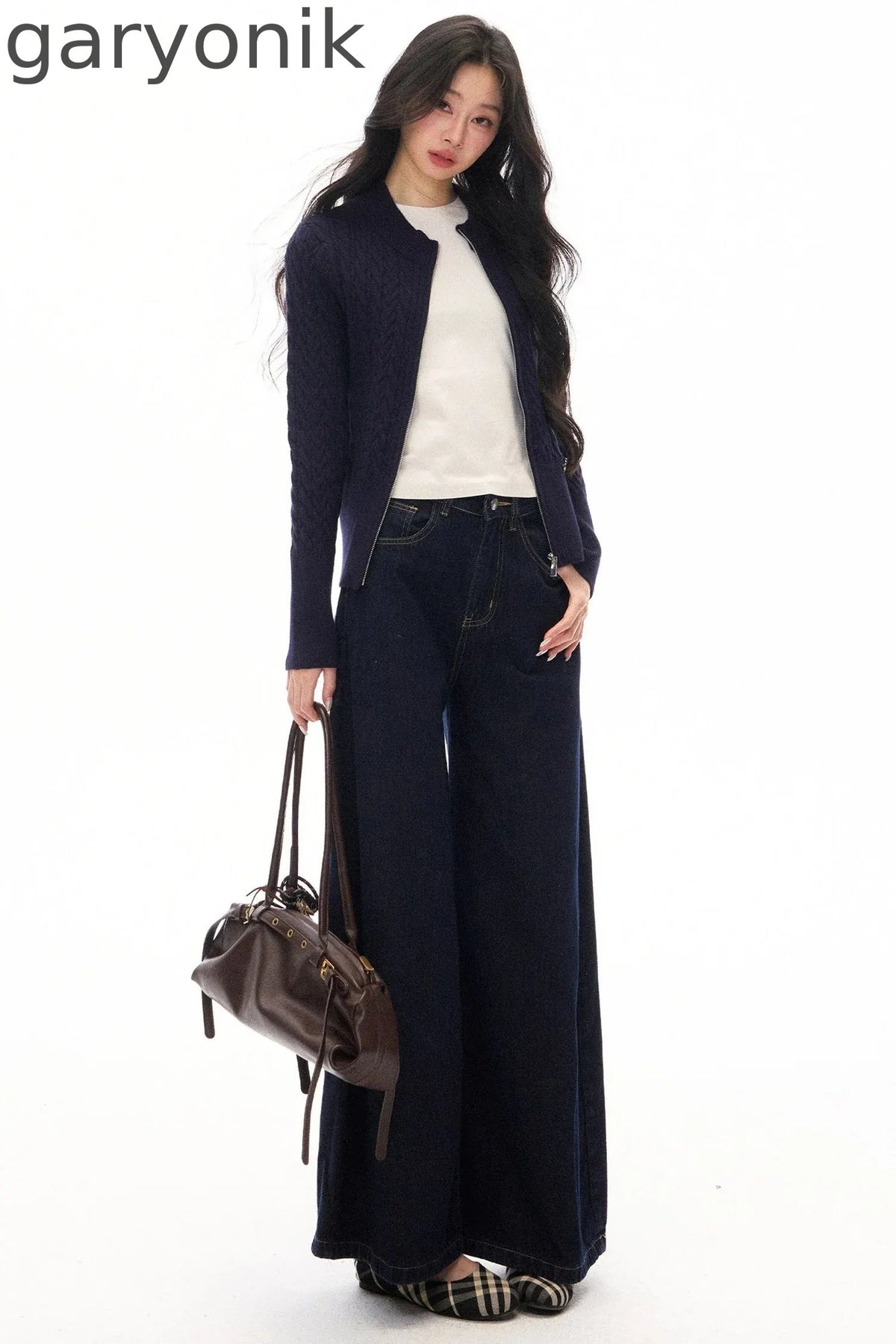 Long Sleeve Knitted Cardigan and Pants Set-Up