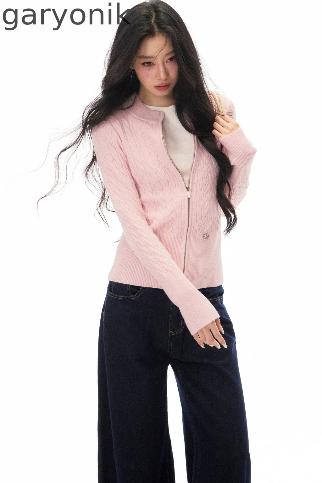 Long Sleeve Knitted Cardigan and Pants Set-Up