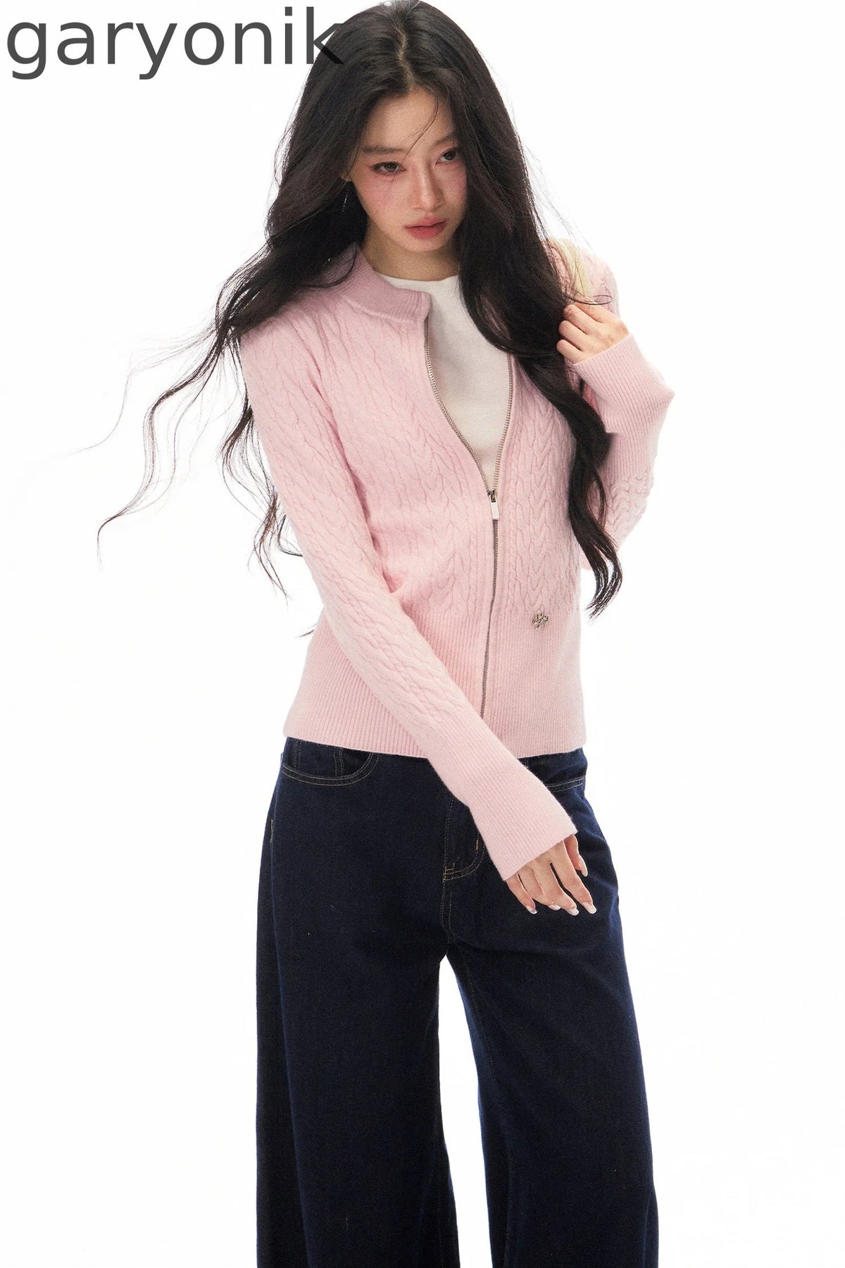 Long Sleeve Knitted Cardigan and Pants Set-Up