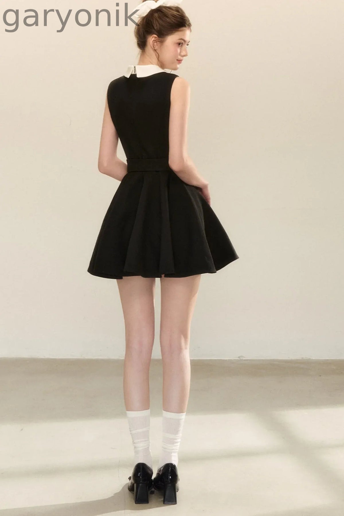 Hepburn Style Tie Waist Dress