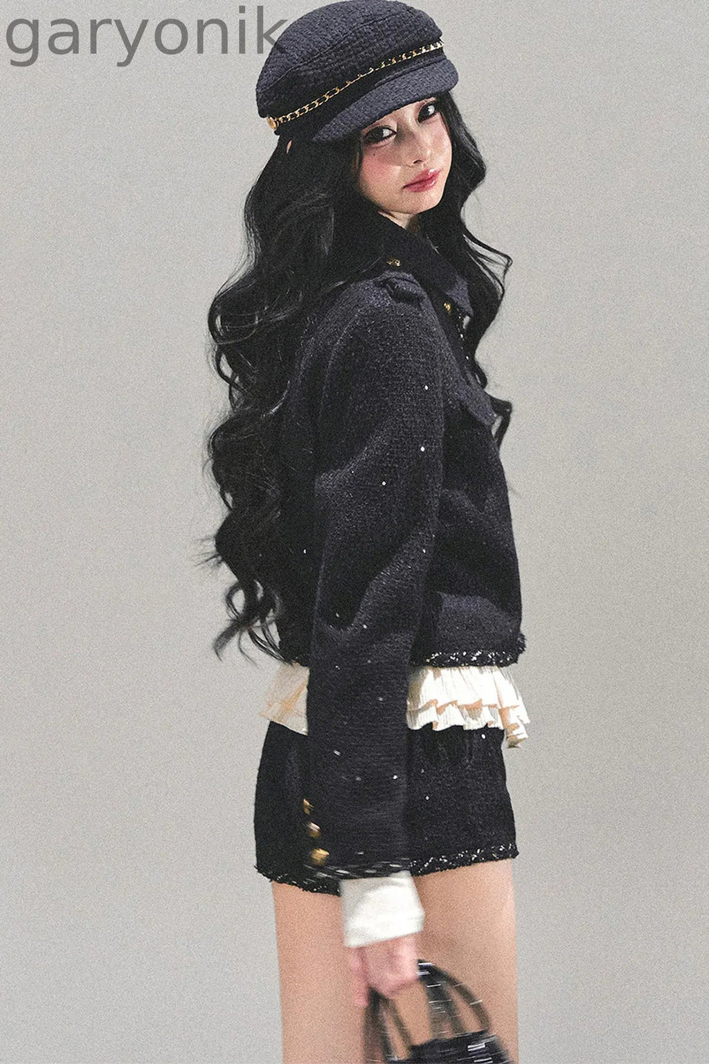 Tweed Style Rich Girl Three-Piece Set-Up