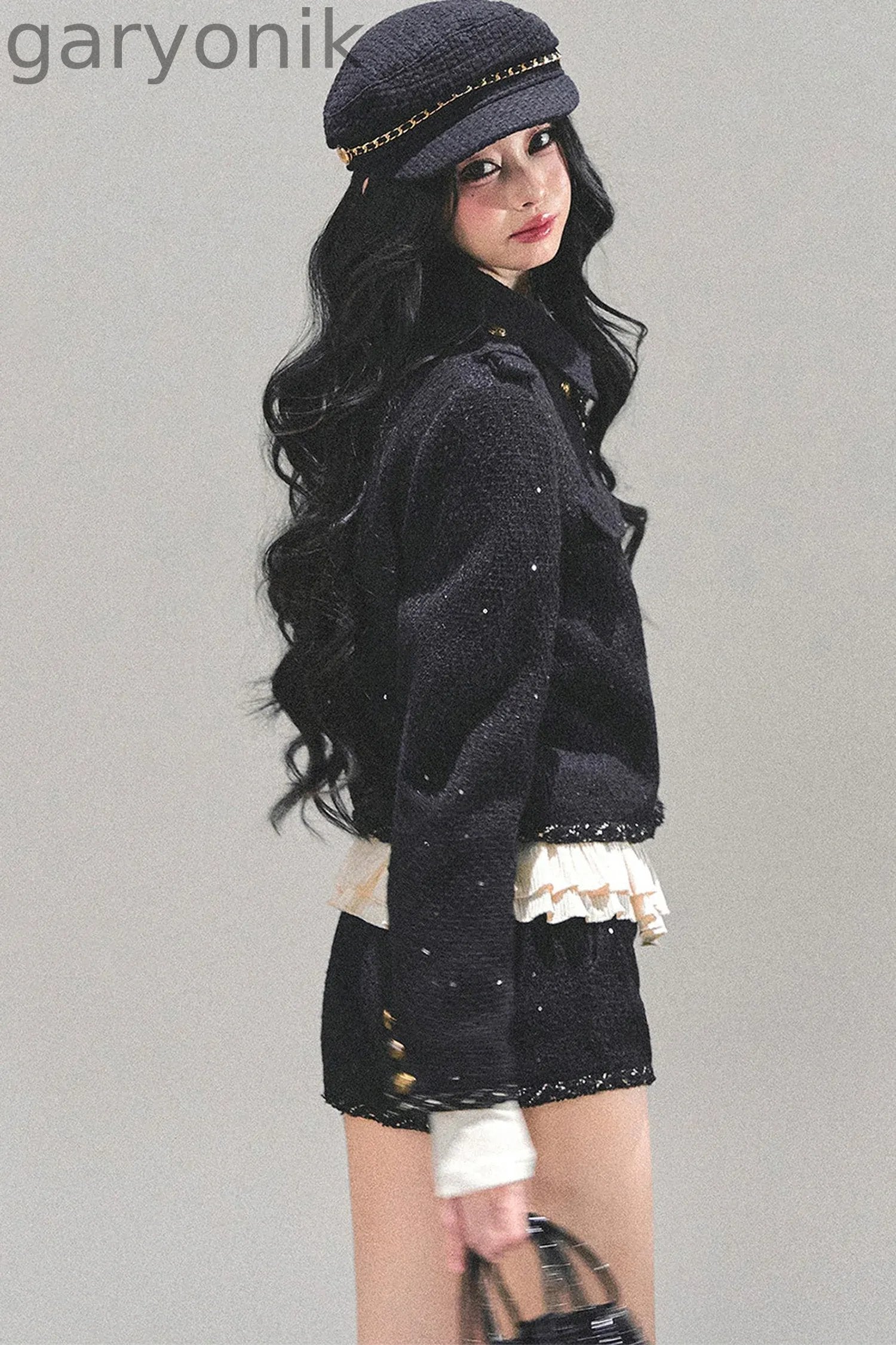 Tweed Style Rich Girl Three-Piece Set-Up