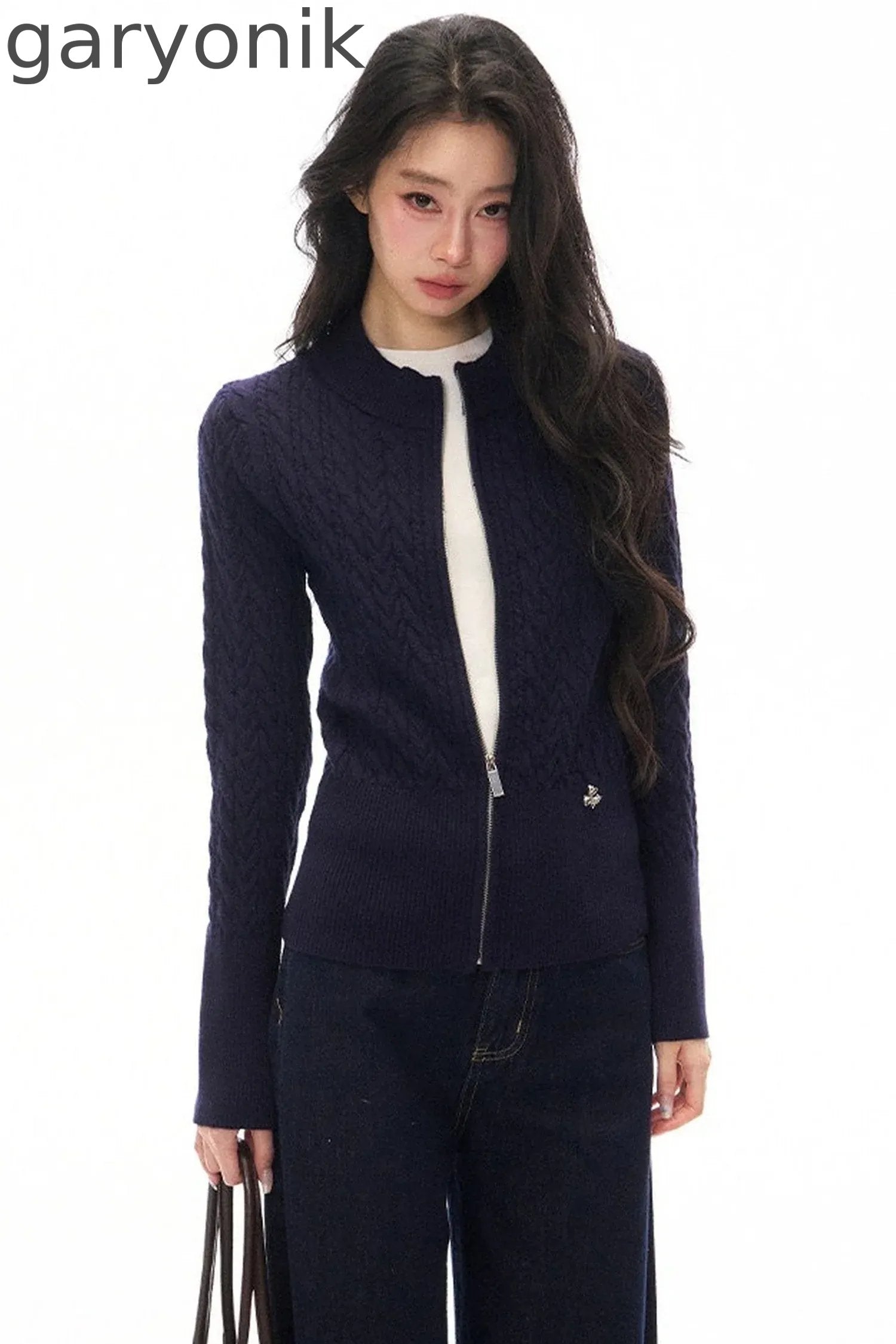 Long Sleeve Knitted Cardigan and Pants Set-Up