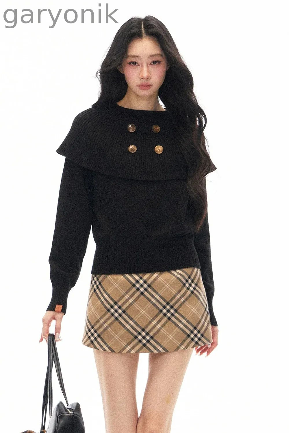 Skirt and Shawl Knit Top Set-Up