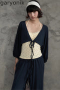 Polka Dot Camisole and Short Cardigan Set-Up