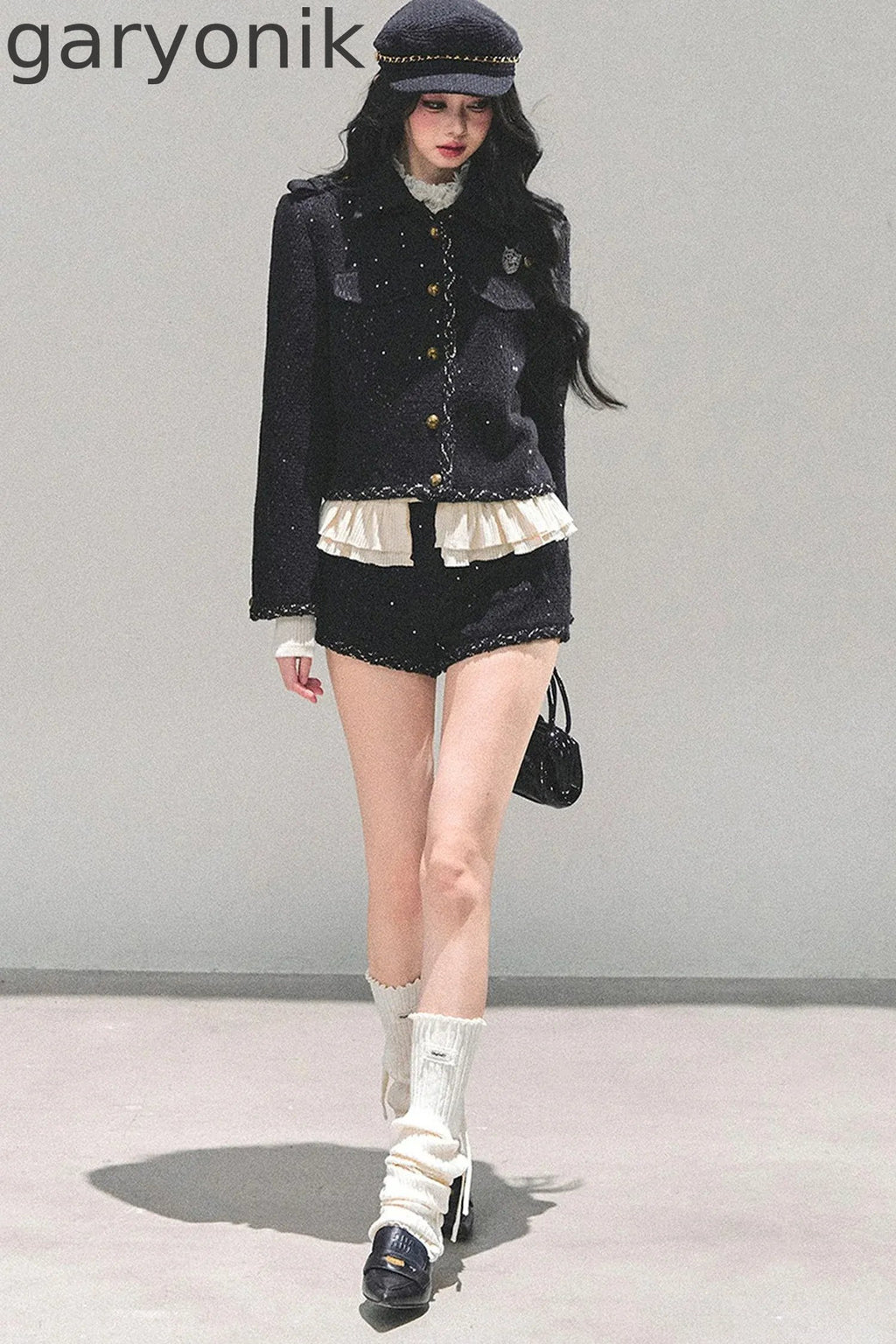 Tweed Style Rich Girl Three-Piece Set-Up